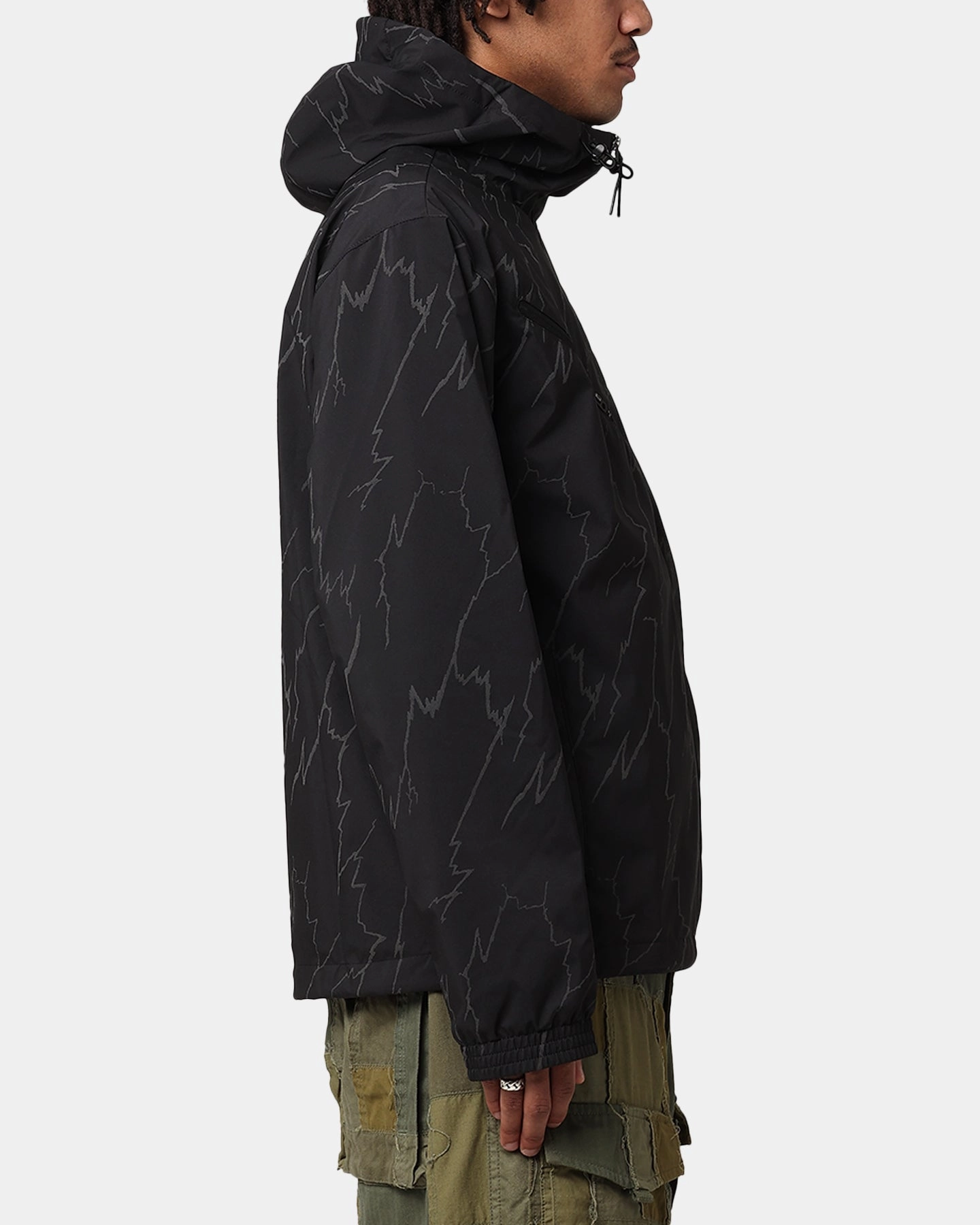 Abrasion Resistant Panels Adidas Lightening Windbreaker Jacket Black