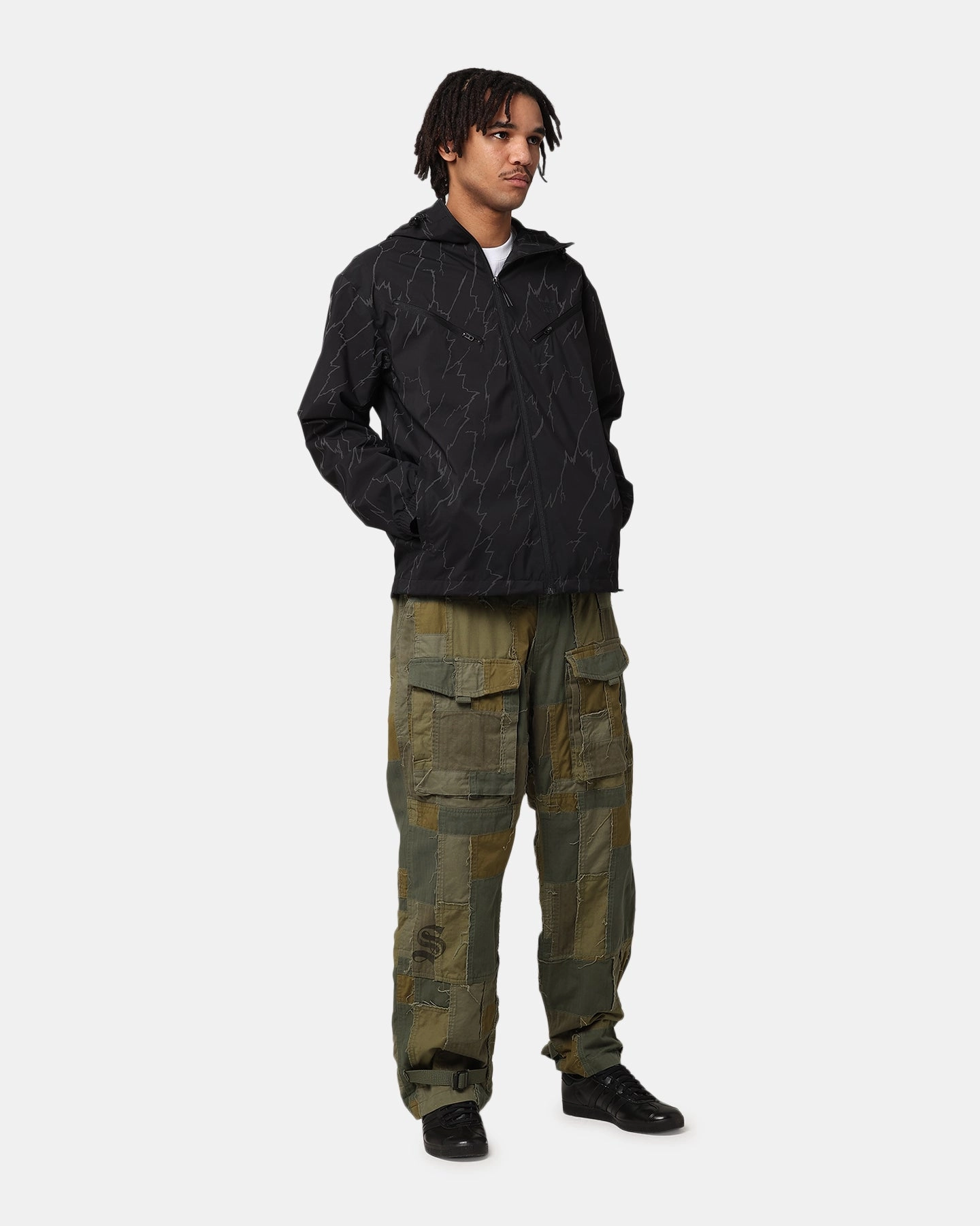 Minimal Look suitable for educational purposes Adidas Lightening Windbreaker Jacket Black