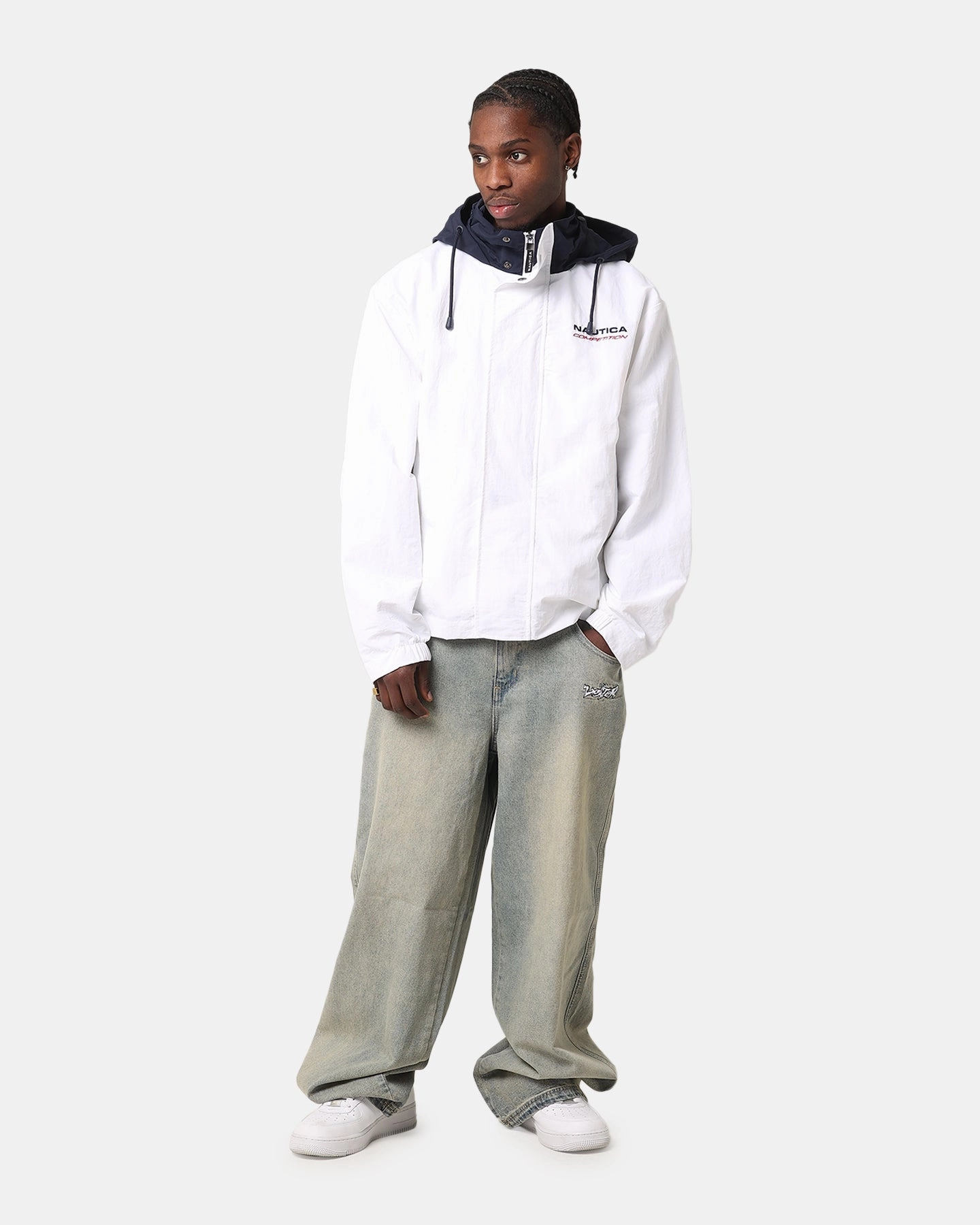 Nautica Athens Jacket White Hooded Design Cosmetics