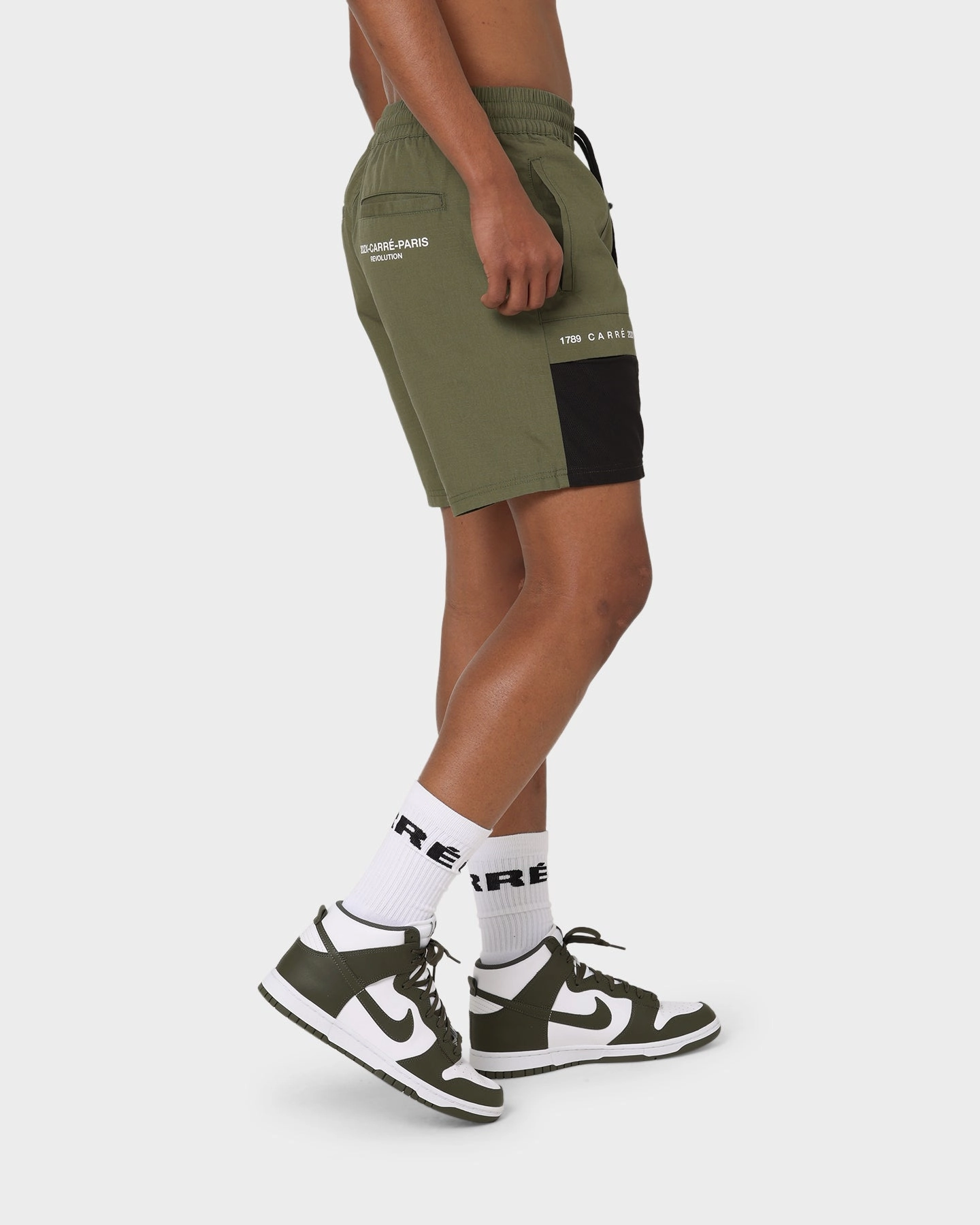 Carr?? 202X Cargo Shorts Olive ribbed texture