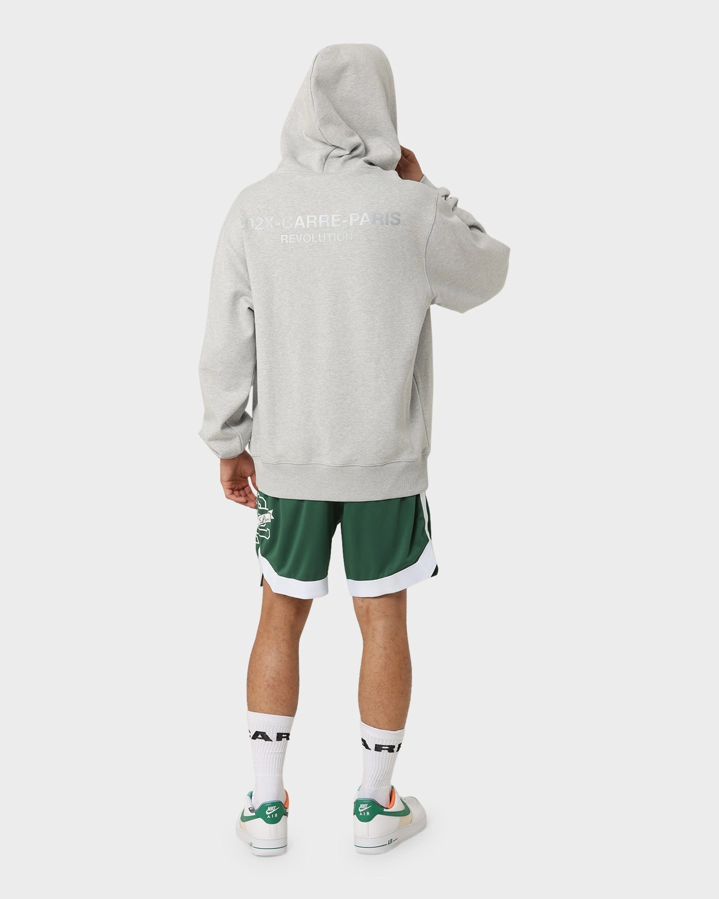 Carr?? 202X Premium Motion Hoodie Grey Marle Rollaway Collar Feature