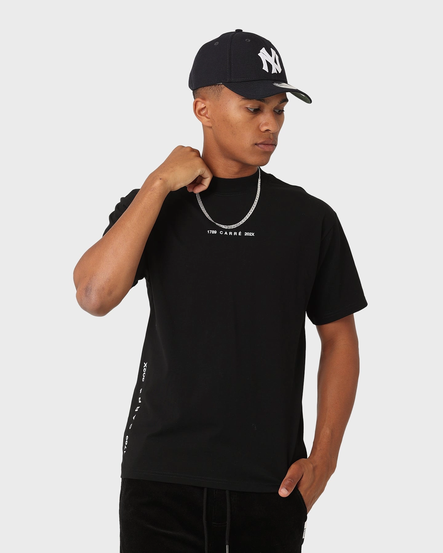 Non Restrictive Cut Natural Fiber Blend Carr?? 202X T-Shirt Black
