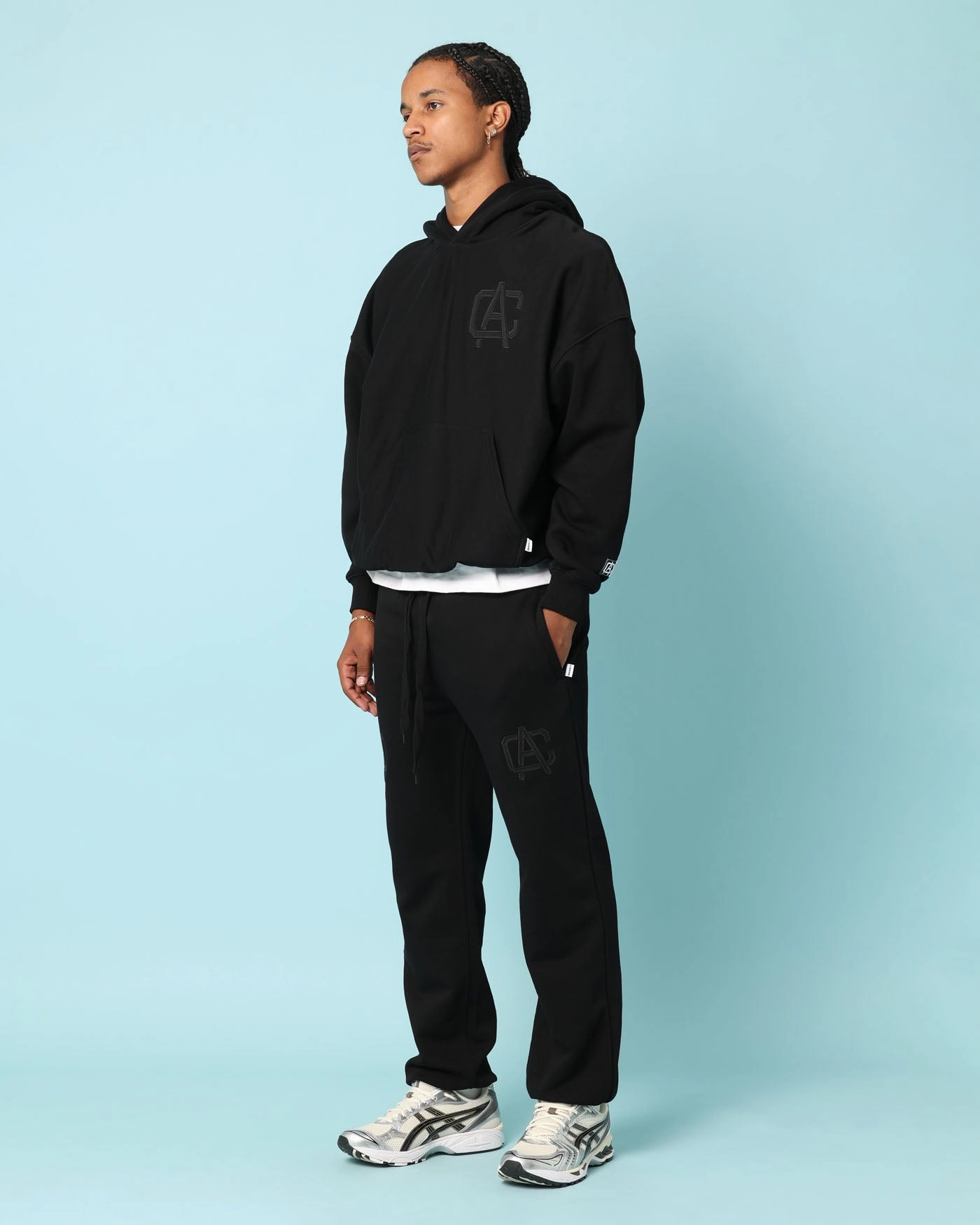 Carr?? Academy Oversized Hoodie Black short sleeved