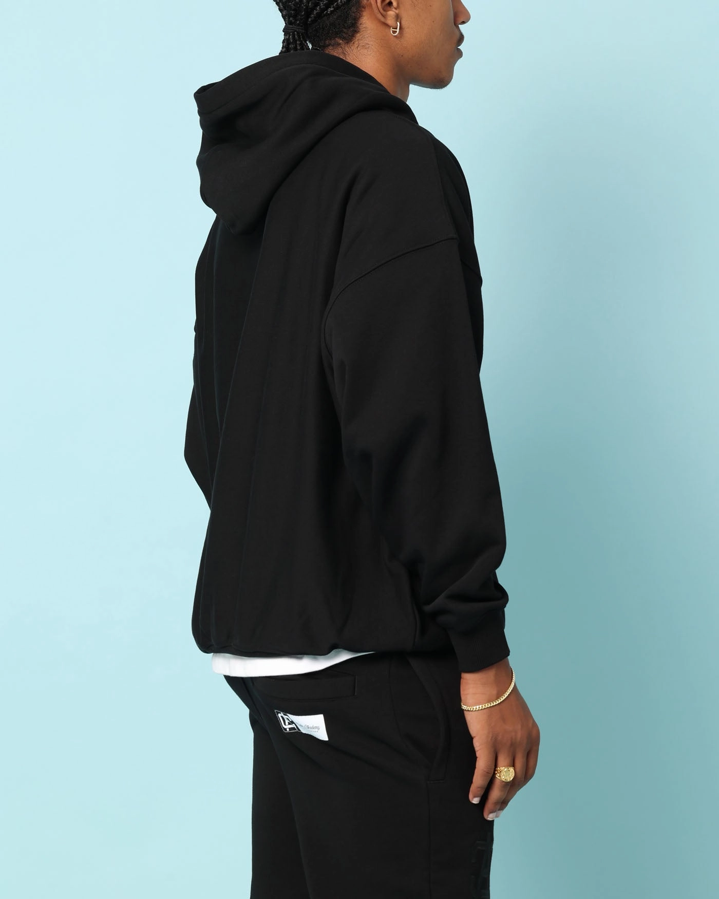 PreShrunk Cotton Blend Carr?? Academy Oversized Hoodie Black