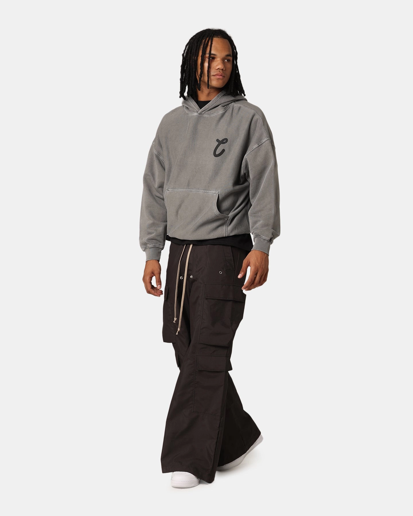 floral Carr?? Athletic Heritage Hoodie Washed Charcoal
