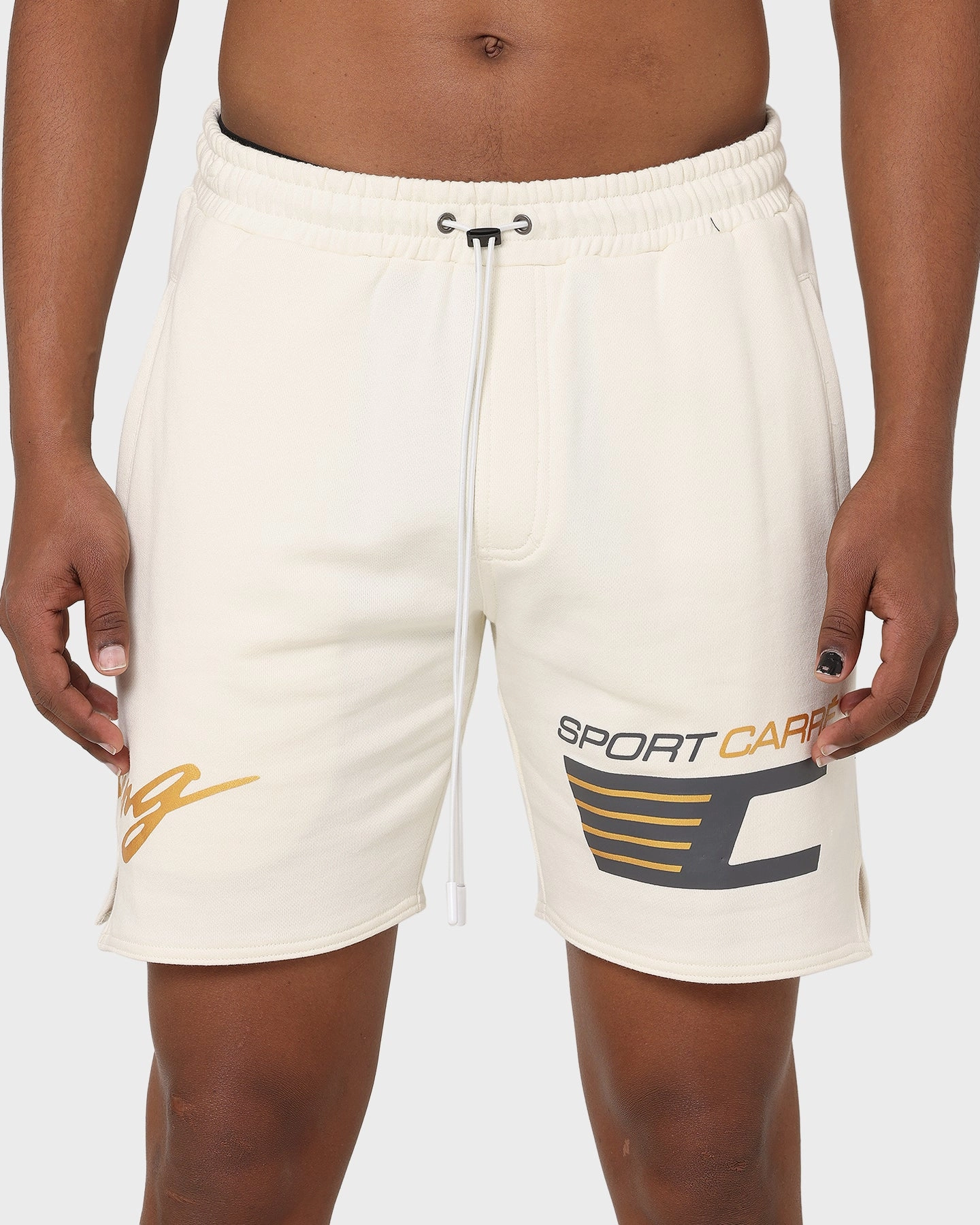 Carr?? Automobile Sweat Shorts Off White quick dry