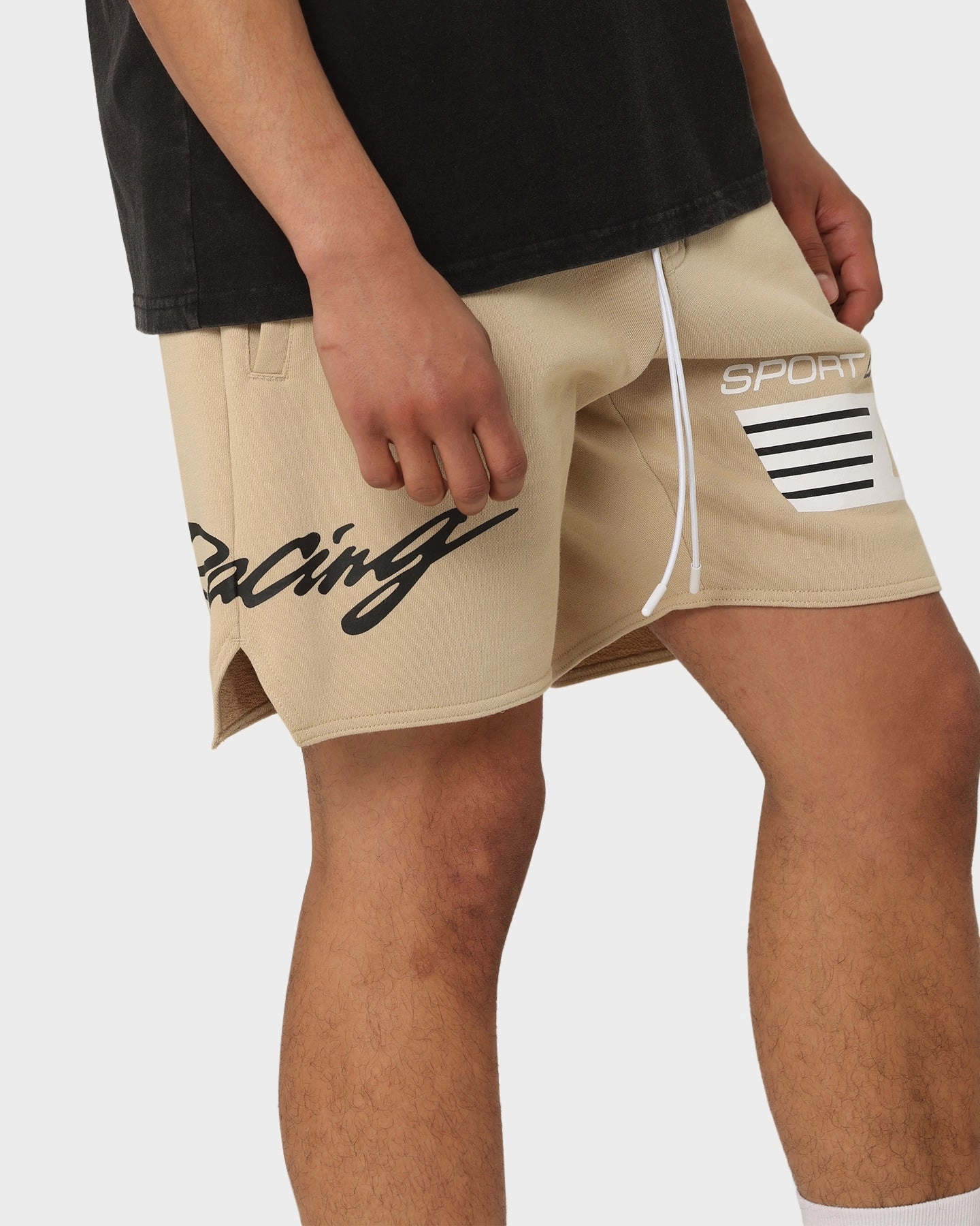 Carr?? Automobile Sweat Shorts Stone picnic clothes