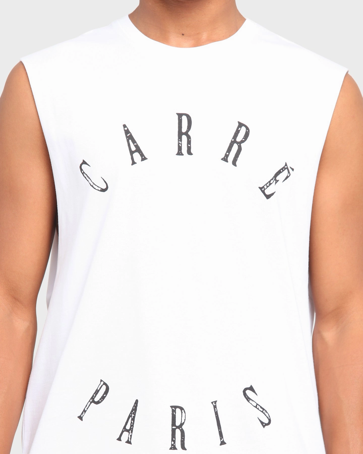 Light and Breathable soft look Carr?? Autour Muscle T-Shirt White