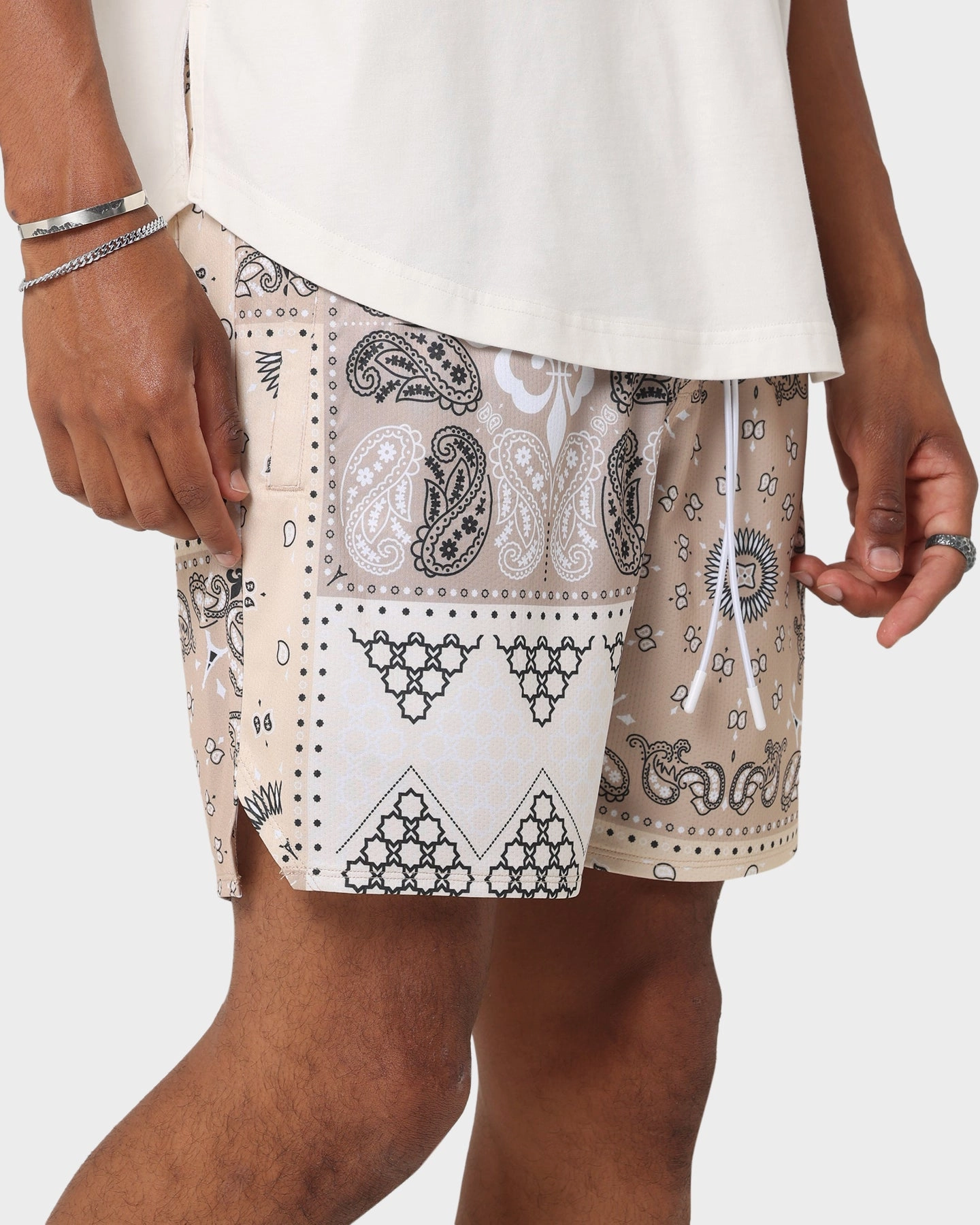Carr?? Bandana Ultra Mesh Shorts Stone summer shorts warm tones