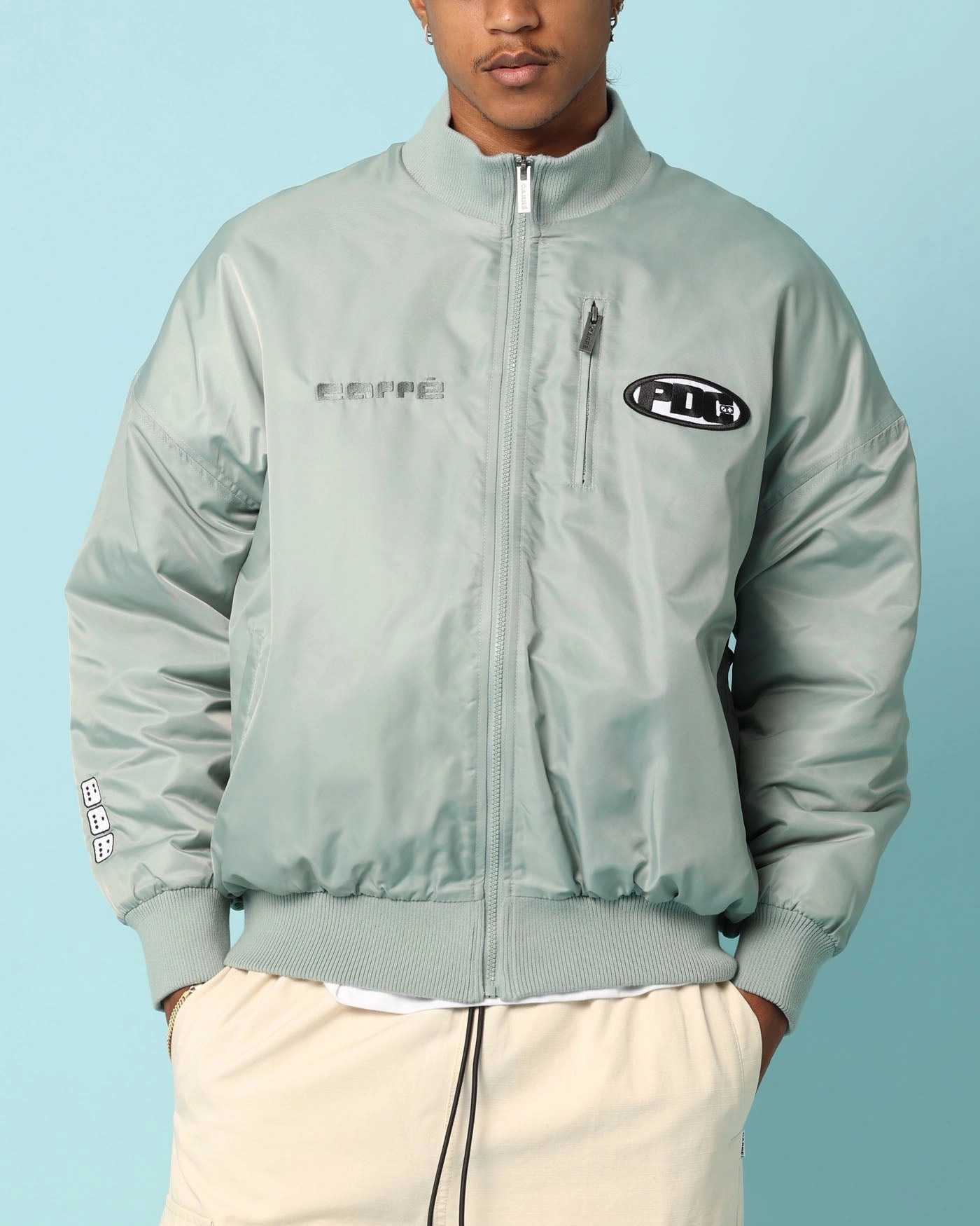 Empower Carr?? Big Cat Bomber Jacket Green