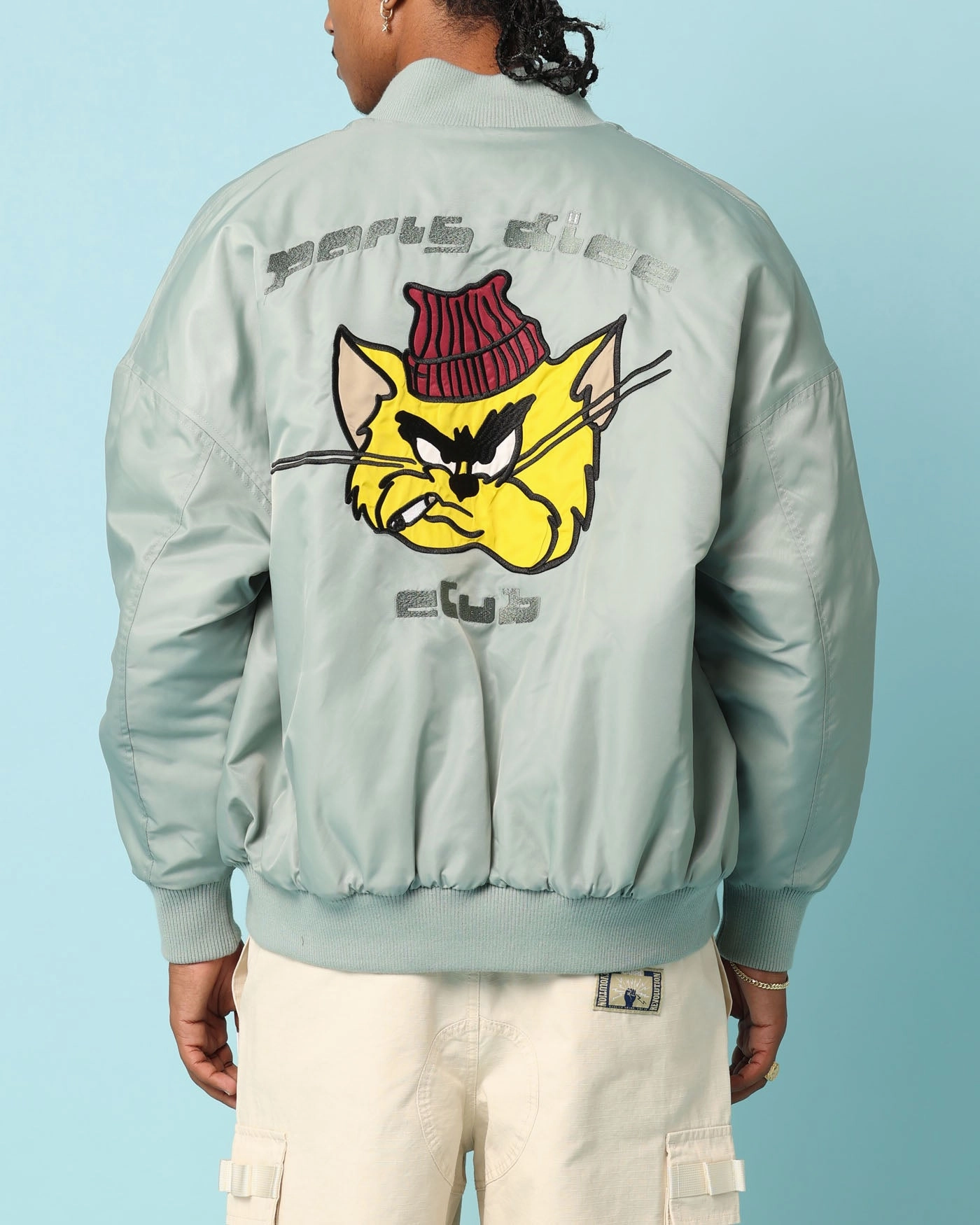 Carr?? Big Cat Bomber Jacket Green Fitted
