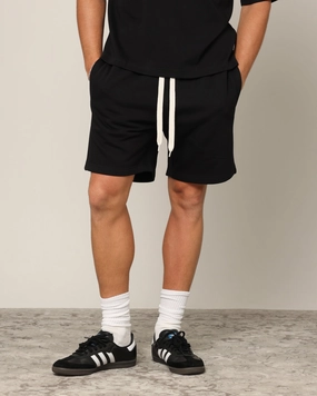 Carr?? Blanc Classic Sweat Shorts Black Stretch Fit Design
