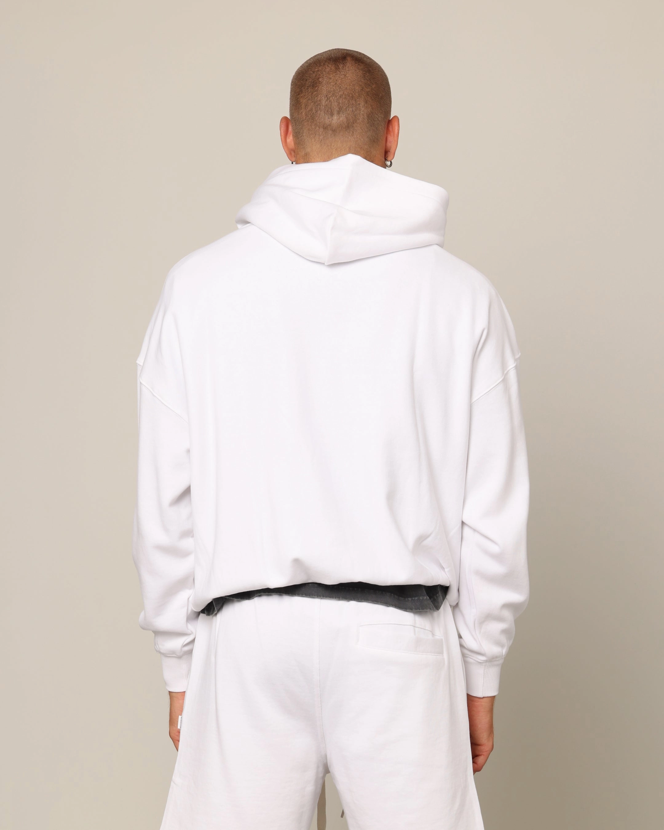 Carr?? Blanc Oversized Hoodie White Insulated Shield
