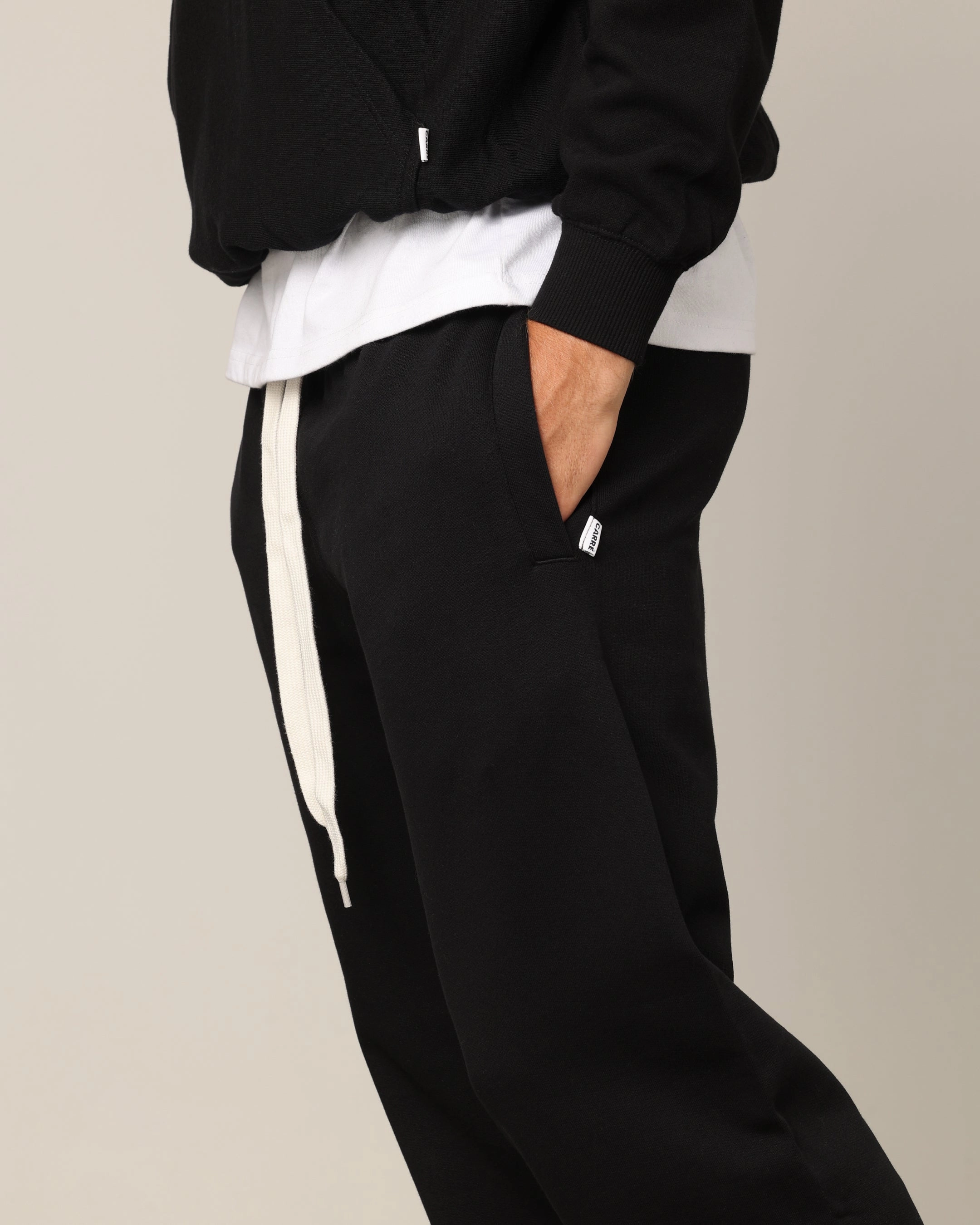 High Rise Wrinkle resistant fabric Carr?? Blanc Sweatpants Black