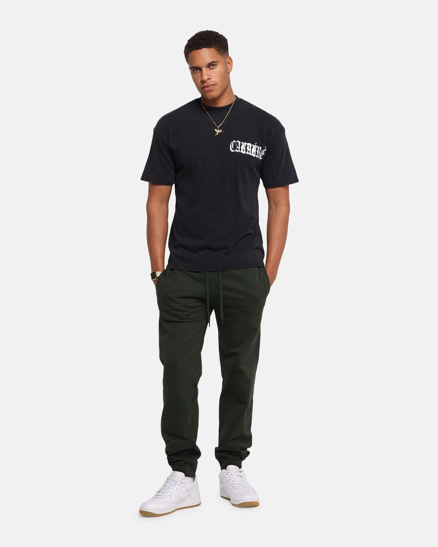 Carr?? Blanc Sweatpants Dark Green Easy Care Fabric