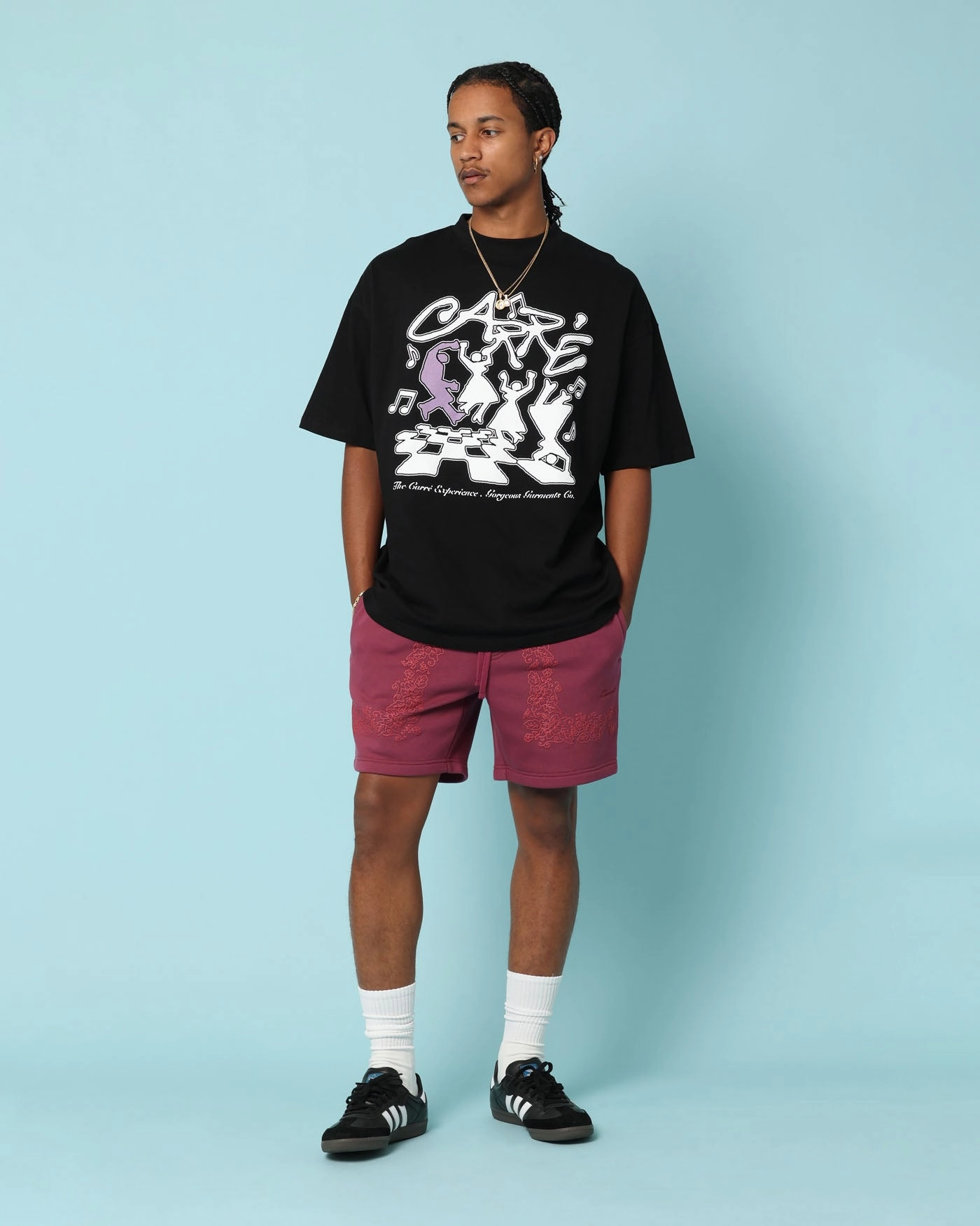 Carr?? Botanical Sweat Shorts Port Solid Color