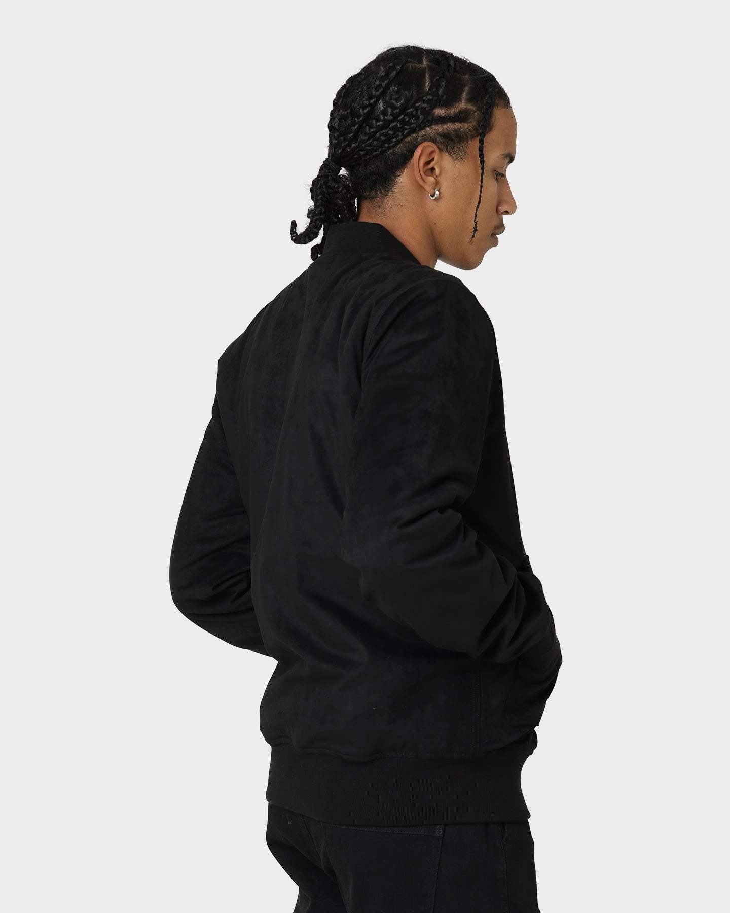 Carr?? C-89 Suede Bomber Jacket Black Tactile Response Fabric