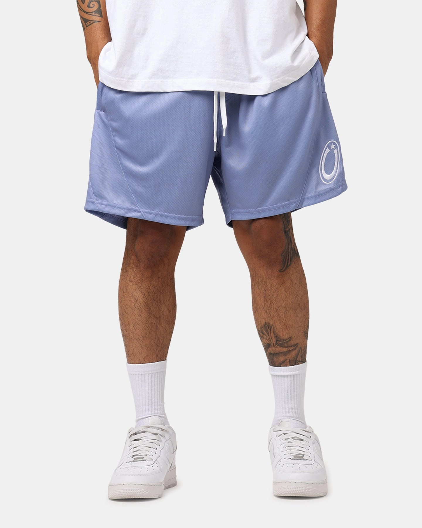 Lace trim Carr?? C-Star Mesh Basketball Shorts Purple