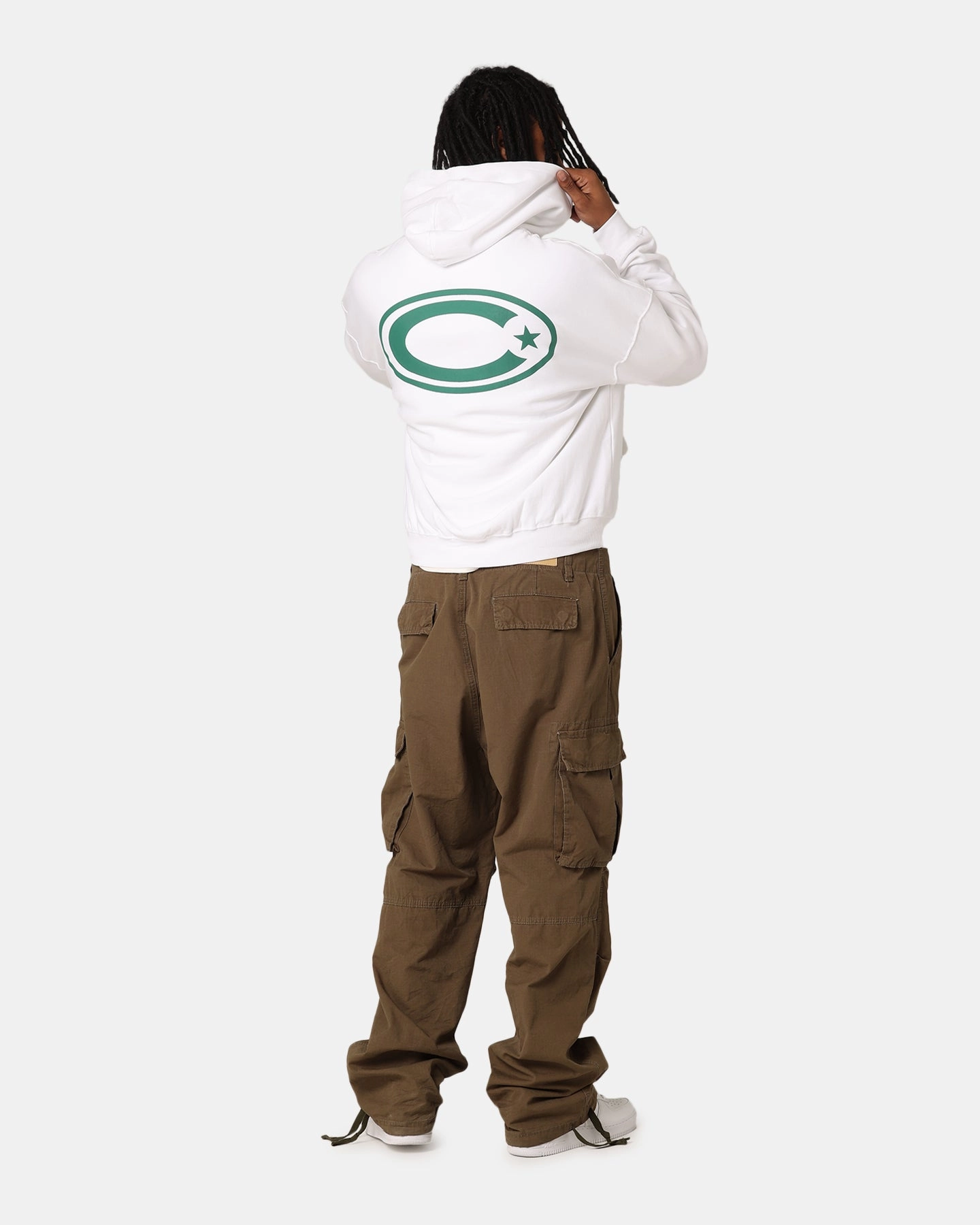 Eco Friendly Material Carr?? C-Star Oversized Hoodie White