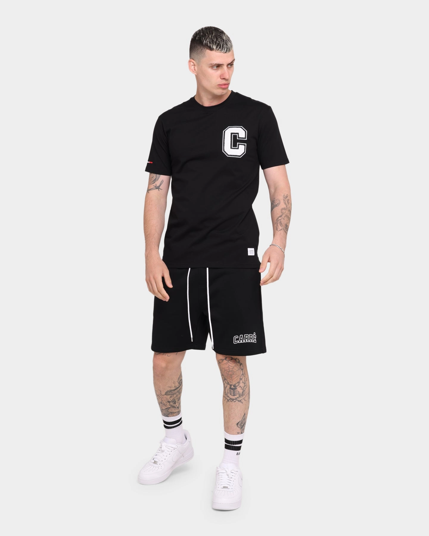 Carr?? CDG Sweat Short Black Lounge Ready tie-dye look