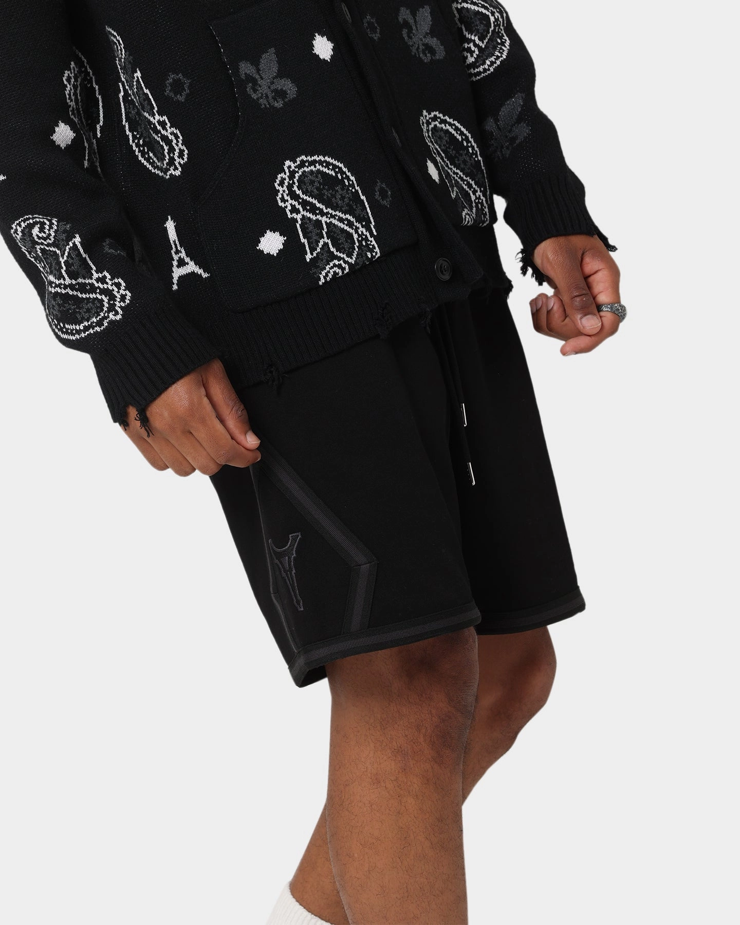 suede look fashion industry Carr?? Champs Fleece Ball Shorts Black