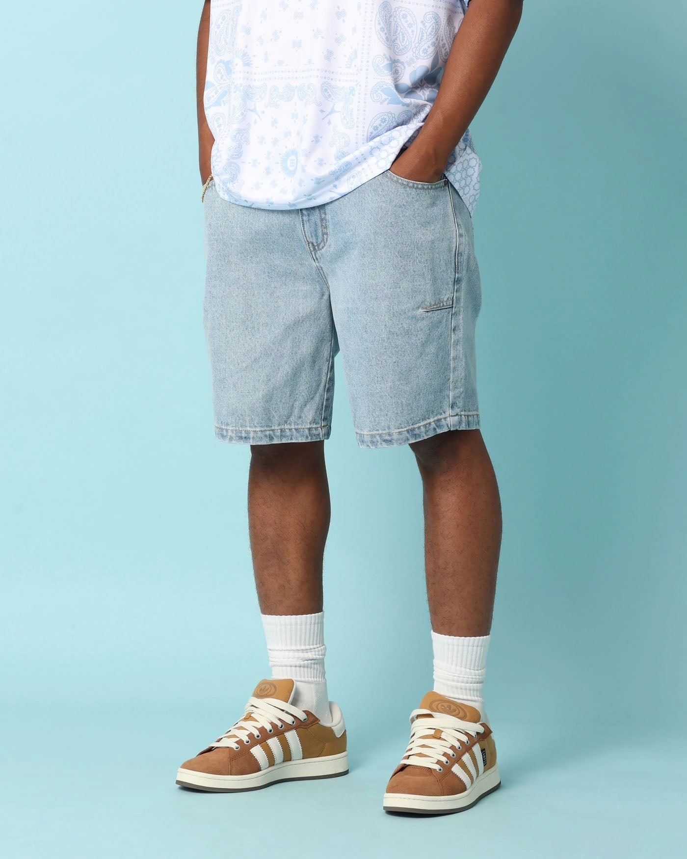 Carr?? Club Carr?? Jort Light Wash Denim raincoat
