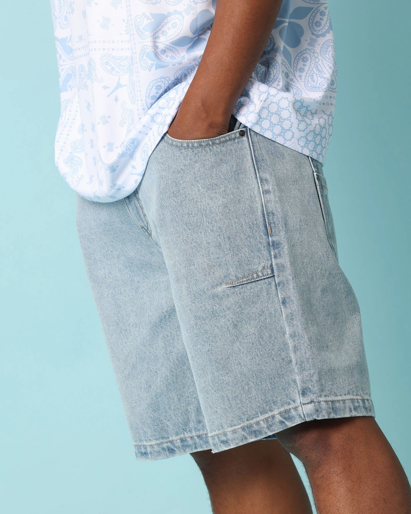 Wear Resistant Fabric Carr?? Club Carr?? Jort Light Wash Denim