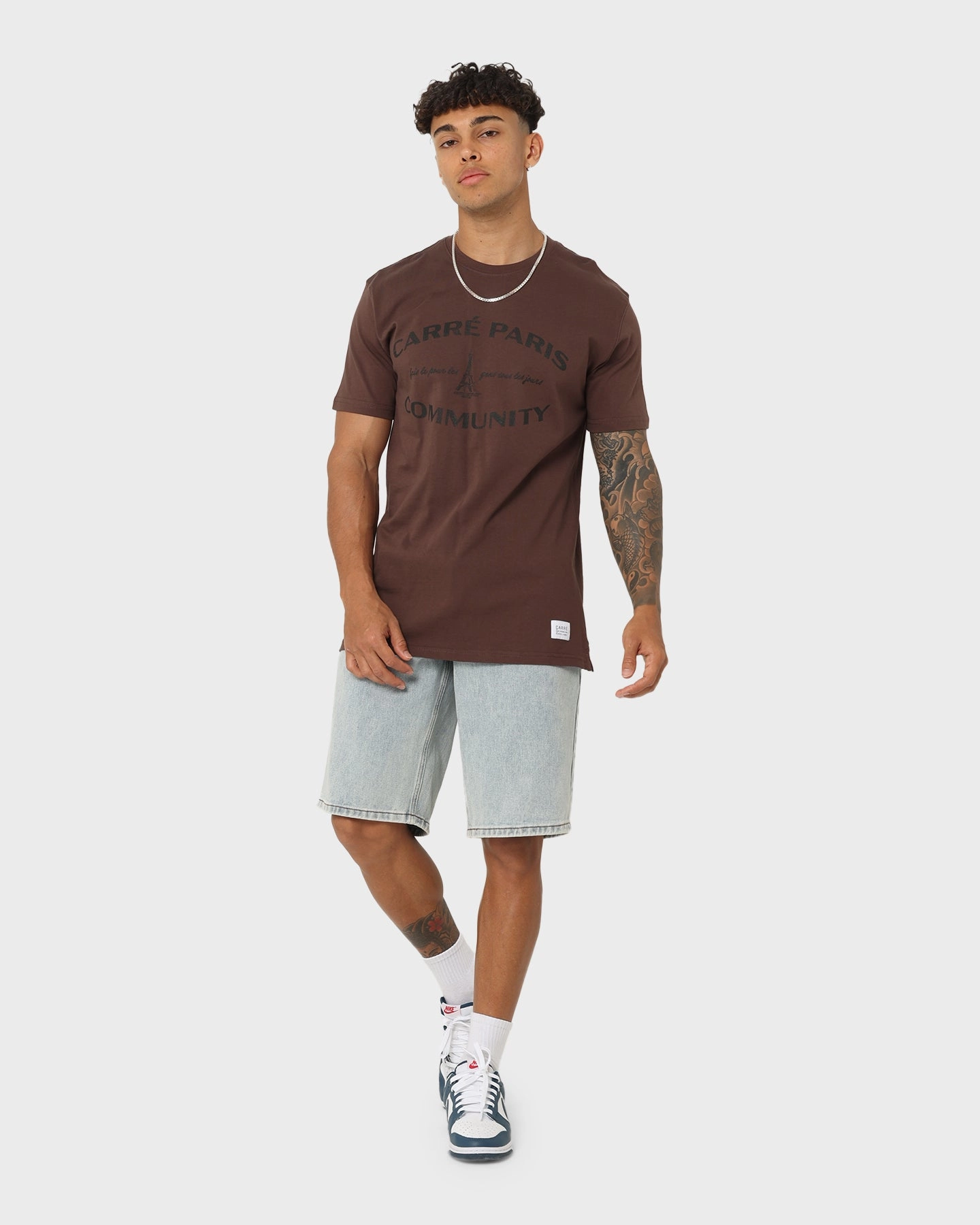 Breezy Design Outdoor Wear Carr?? Community Vintage T-Shirt Dark Brown