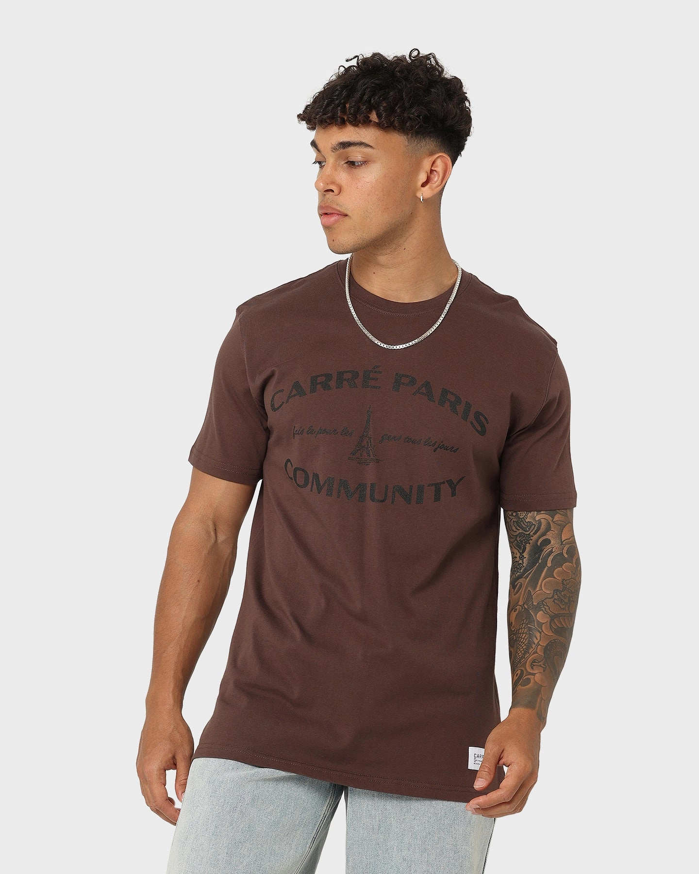 Value for Money Cool Fit Carr?? Community Vintage T-Shirt Dark Brown