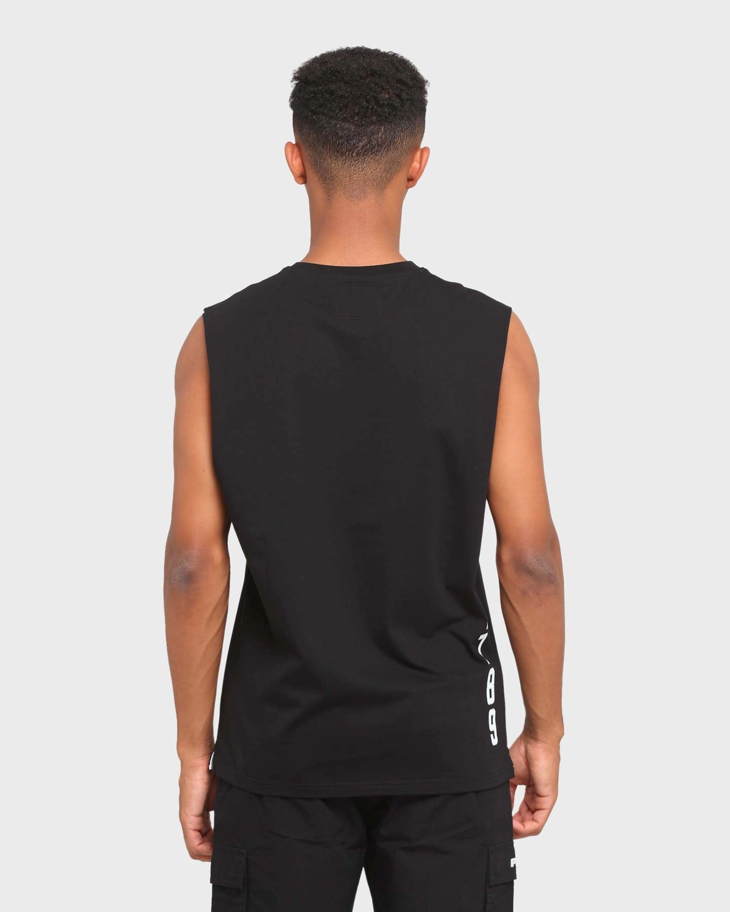 Beaded details Carr?? Deux Muscle T-Shirt Black