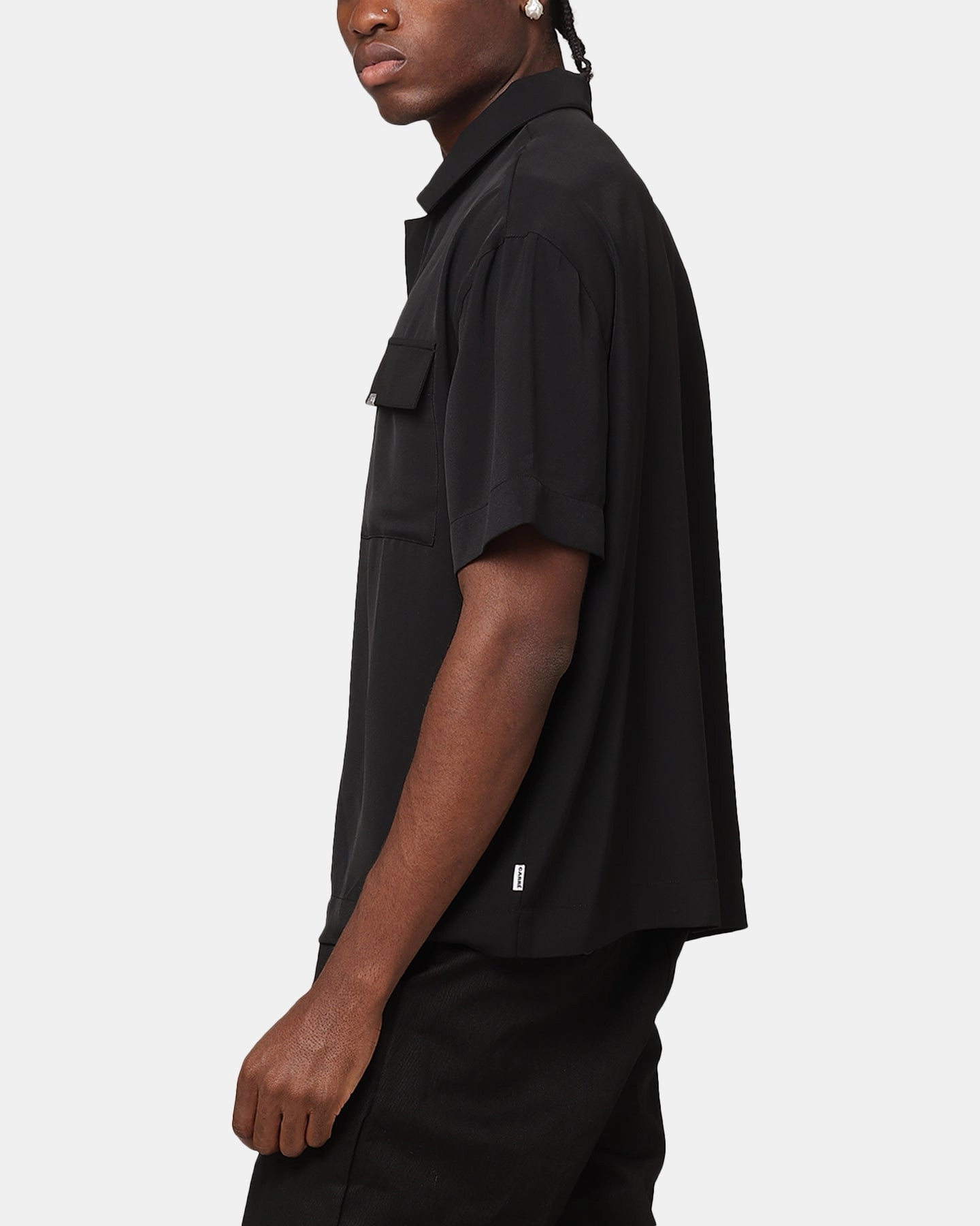 Carr?? Exceptional Pocket Oversized Shirt Black Tagless Labeling Work Appropriate