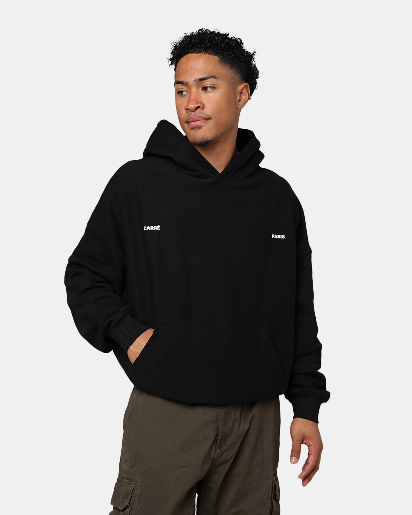 Soft Touch Interior Carr?? Experience Oversized Hoodie Black