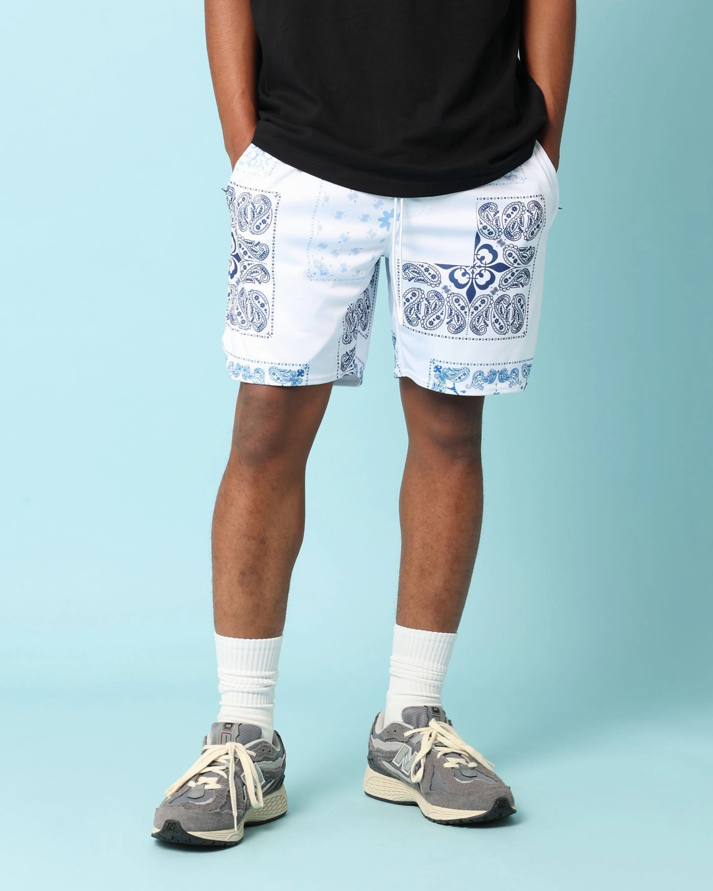 Carr?? Fragment Mesh Shorts White Reflective accents