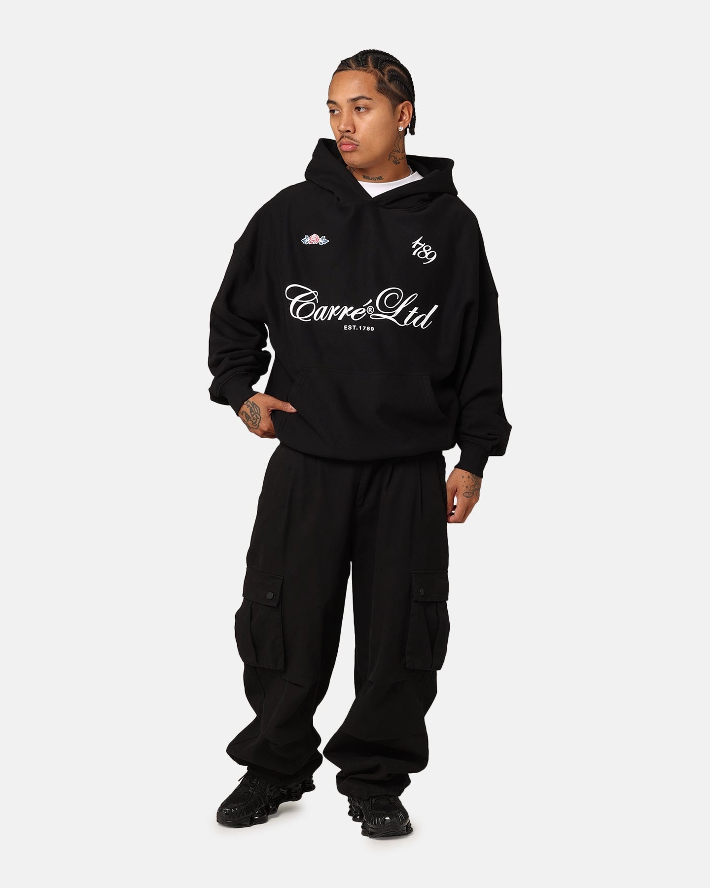 Carr?? Le' Form Oversized Hoodie Black Solution