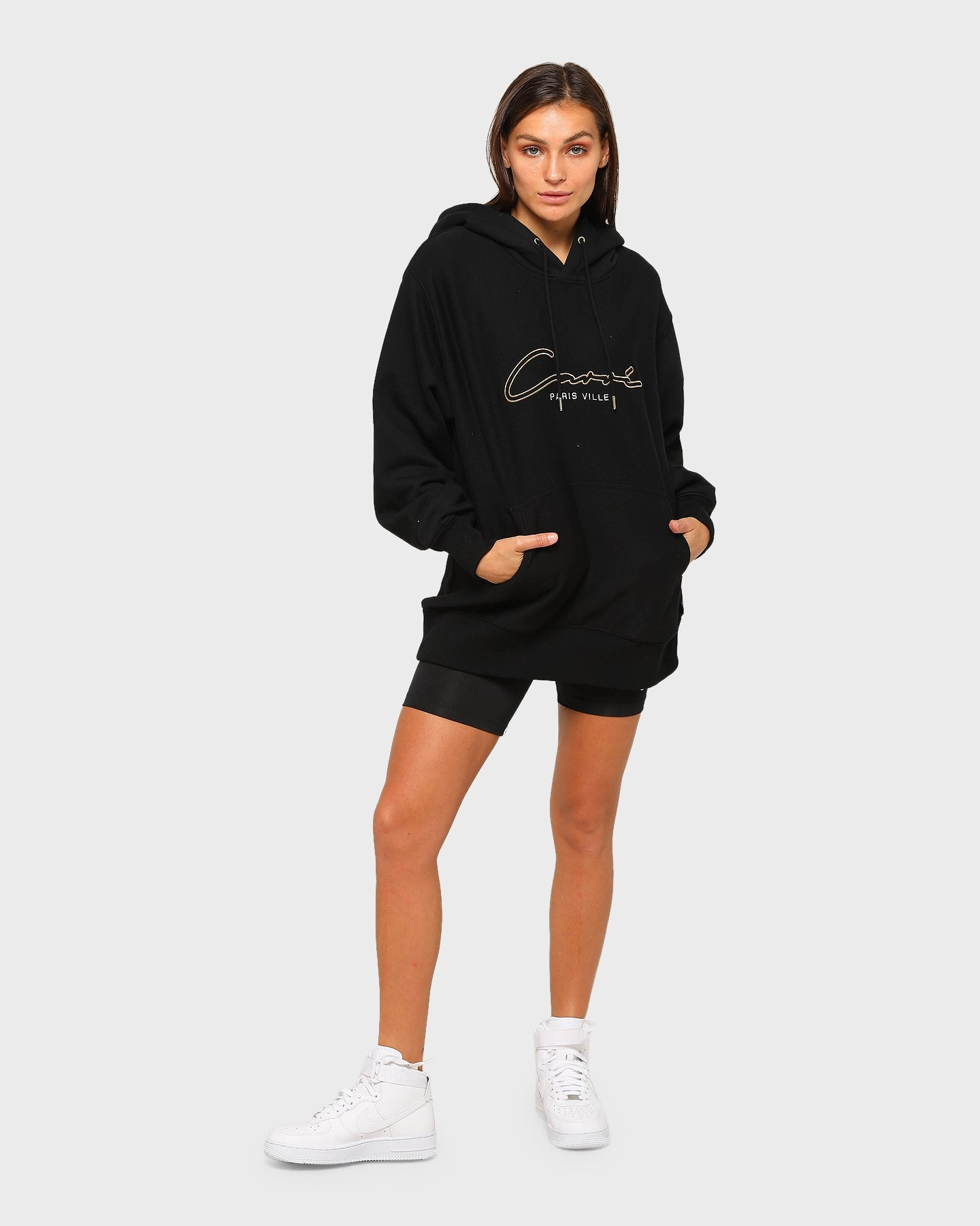 Carr?? Men's Paris City Classique Hoodie Black/Gold Softshell Fabric Technology