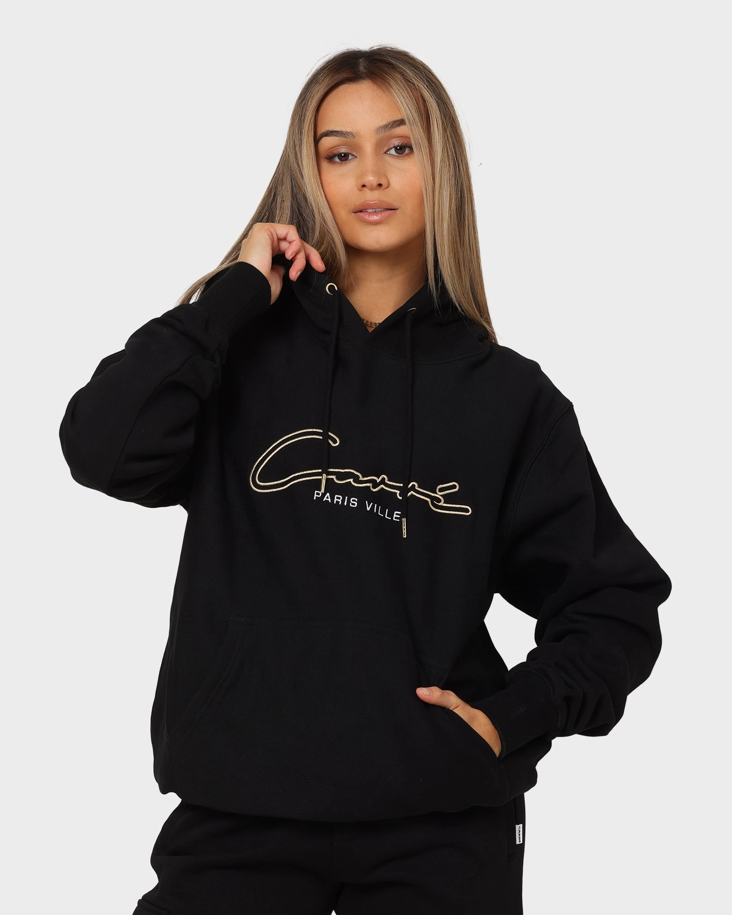Carr?? Men's Paris City Classique Hoodie Black/Gold middle aged people Outdoor Adventure Gear