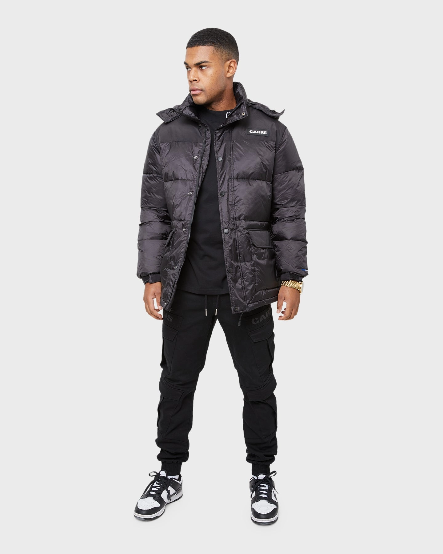 Carr?? Men's Roadman Puffer Jacket Black Functional Outerwear dancers