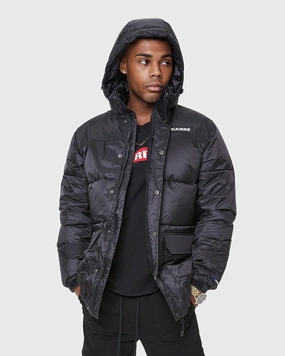 Carr?? Men's Roadman Puffer Jacket Black Patched