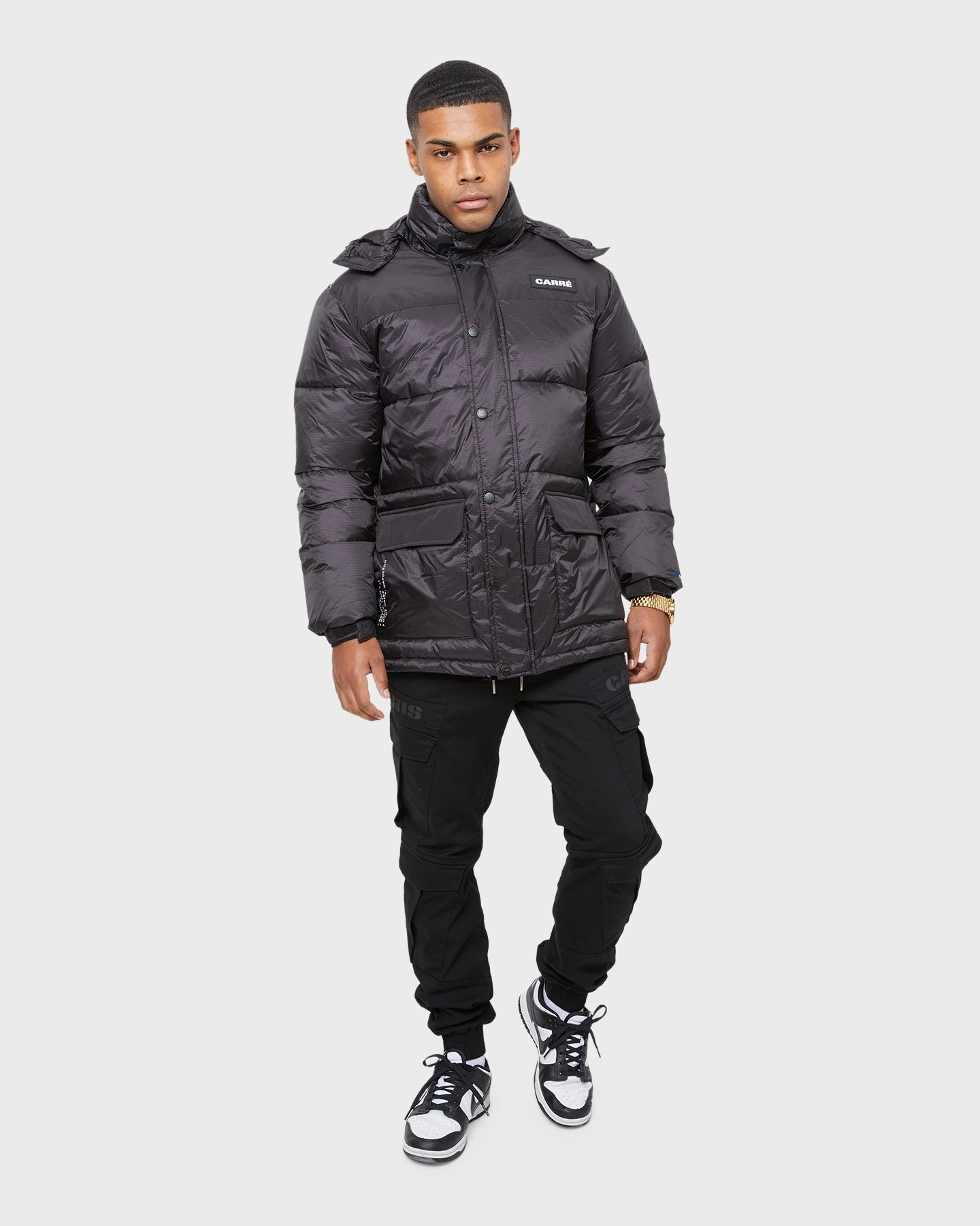Carr?? Men's Roadman Puffer Jacket Black Light Comfort Adore