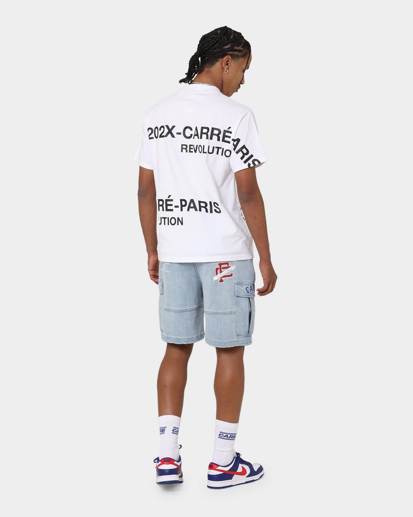 Quick Dry Technology Carr?? Paris Denim Cargo Shorts Vintage Blue