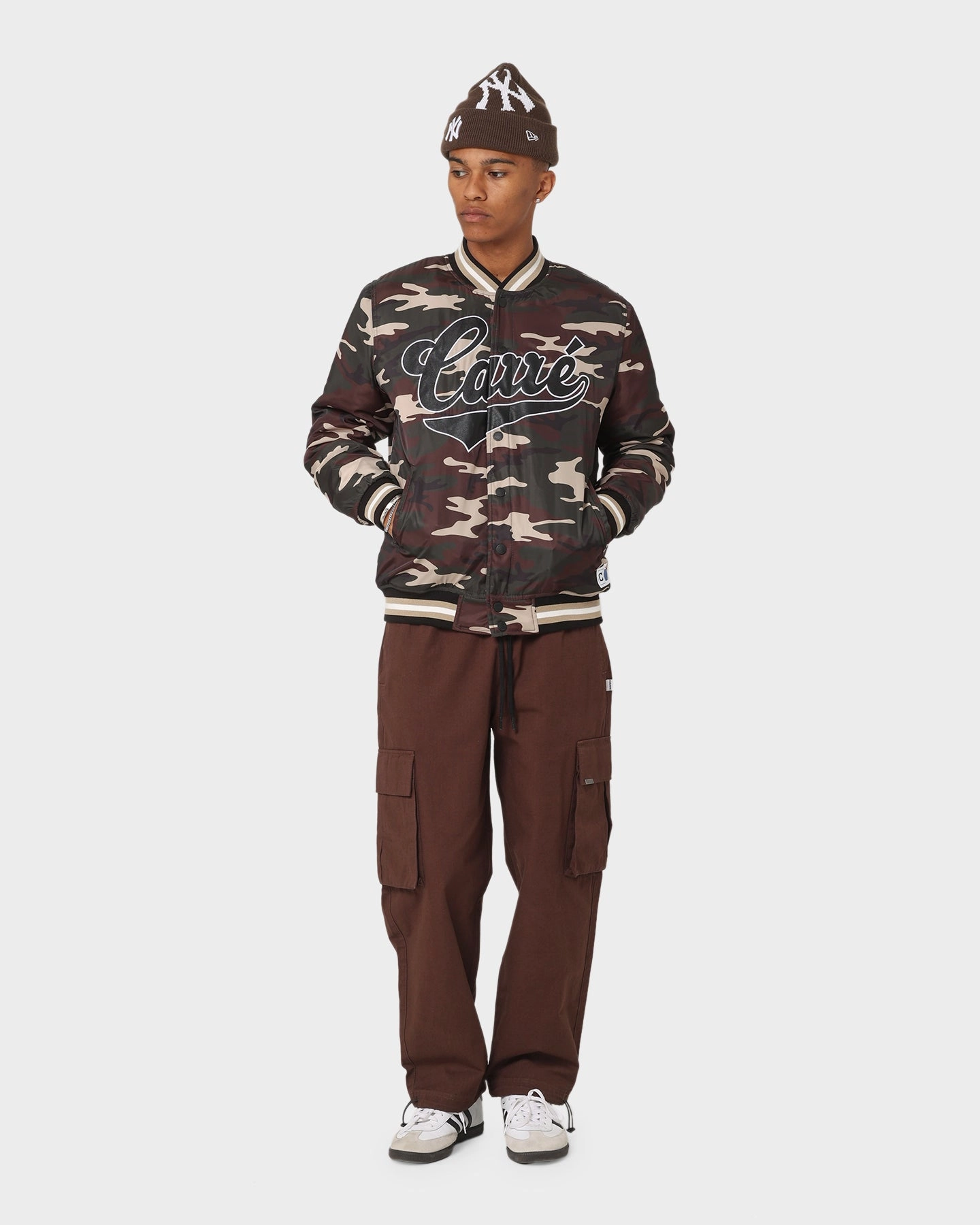 Collarless Dual Layer Ventilation Carr?? PDB Varsity Jacket Camo