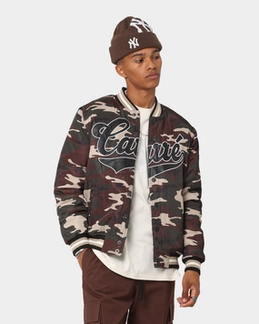 QuiltedPattern Snag Free Zippers Carr?? PDB Varsity Jacket Camo