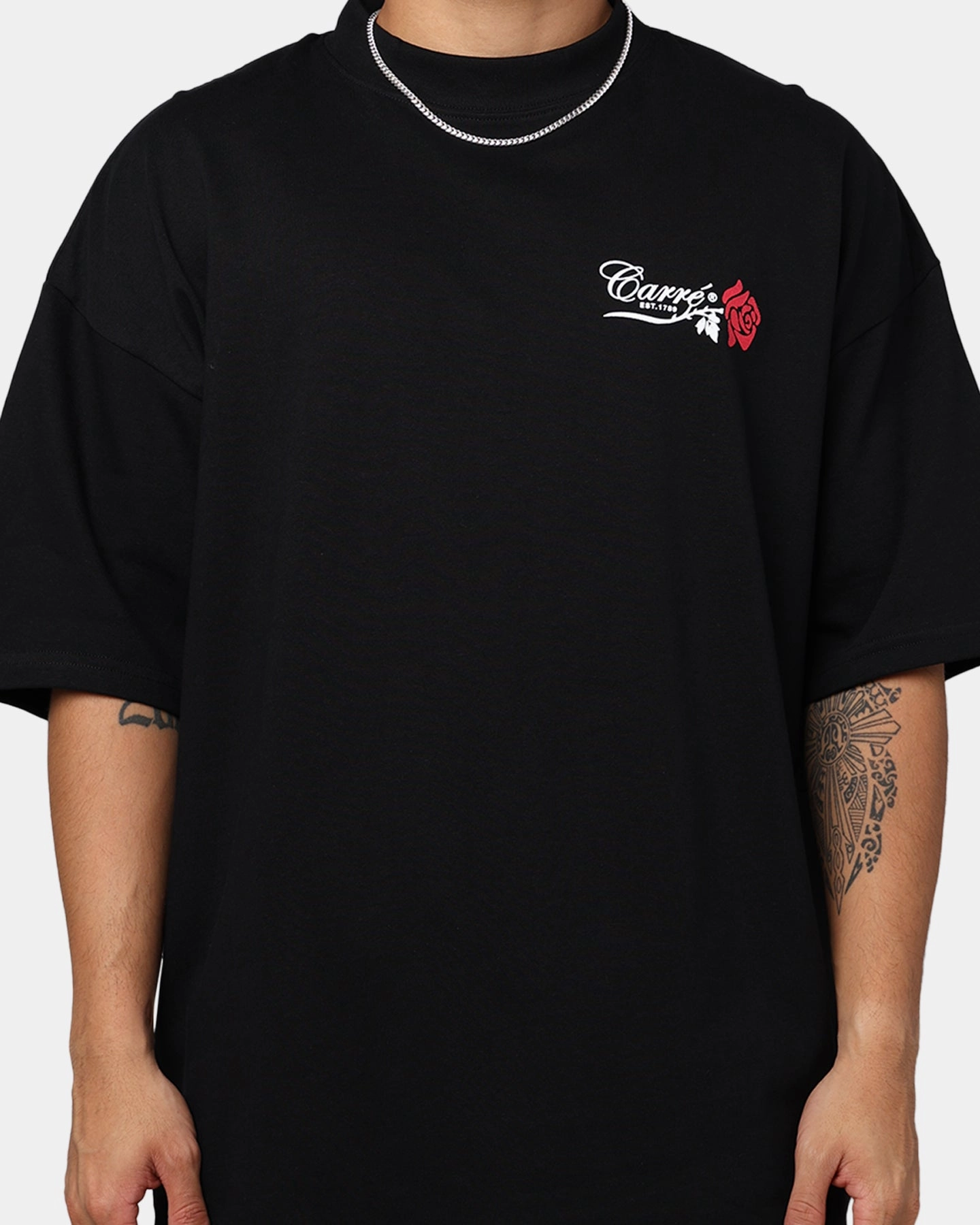 Vintage Wash Effect Carr?? Rara Oversized T-Shirt Black