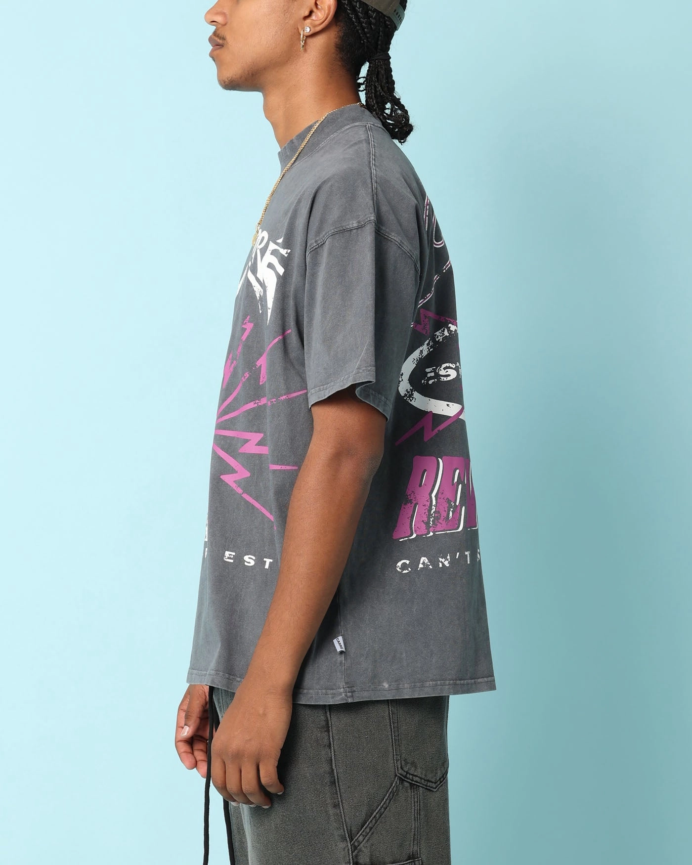 Carr?? Revolution 13 Oversized T-Shirt Vintage Black Simple Fit