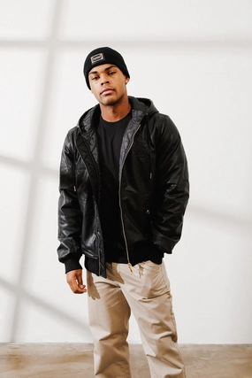 fireplace Reinforced Shoulders Carr?? Revolutionnaires PU Jacket Black