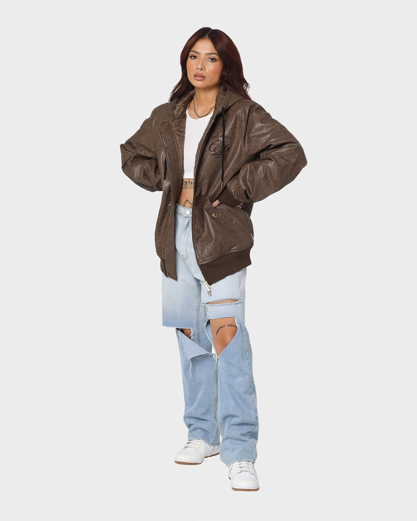 Carr?? Revolutionnaires PU Jacket Dark Brown Removable Inner Layer Functional