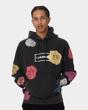 Carr?? Rose Bunch Vintage Hoodie Washed Black professional