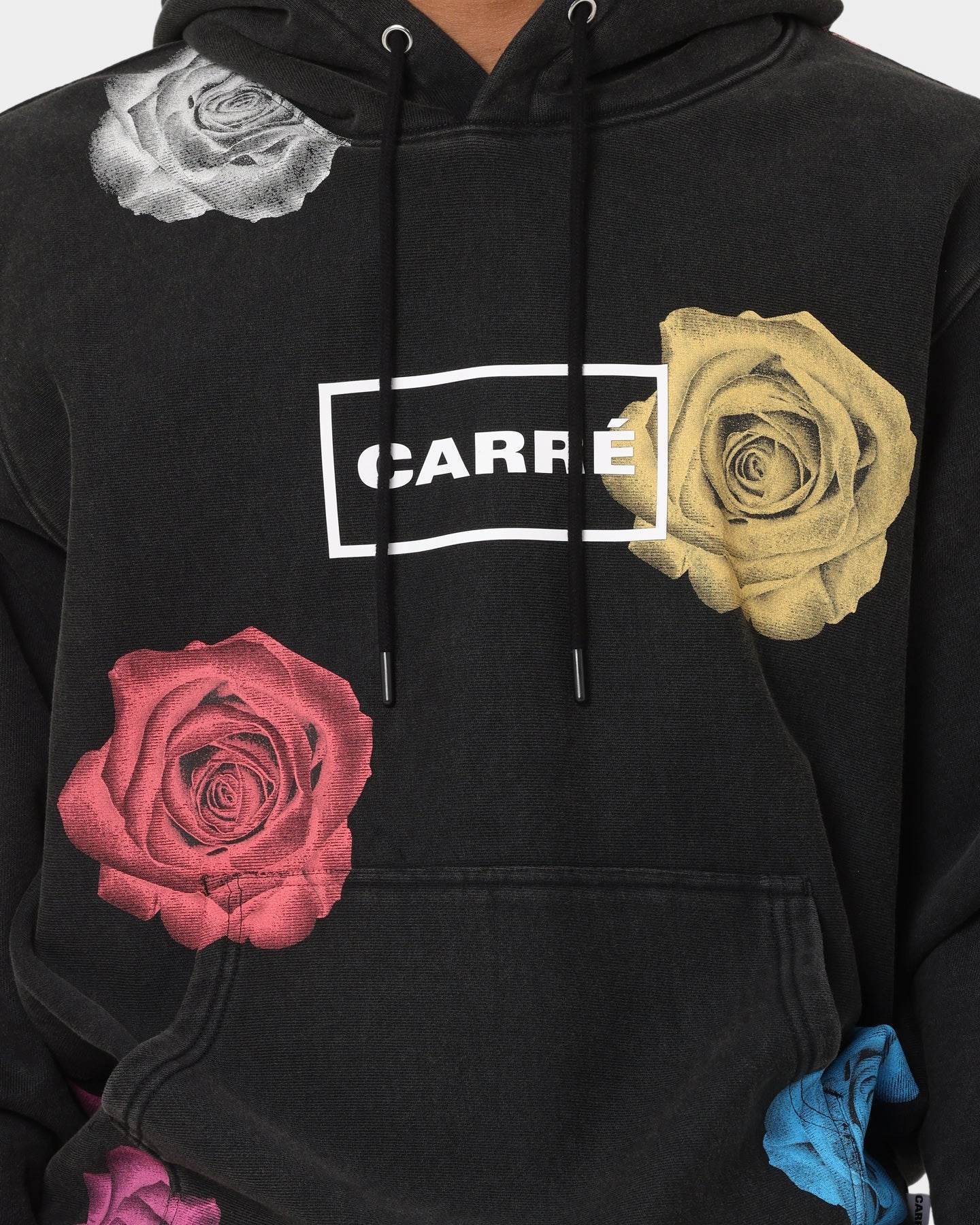 Class Carr?? Rose Bunch Vintage Hoodie Washed Black