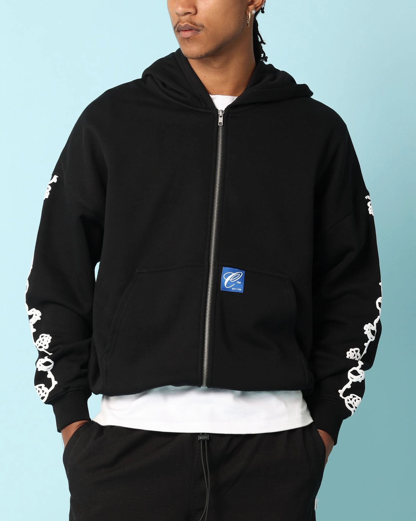 Carr?? Rosebowl Zip Up Hoodie Black Non Bulky Insulation