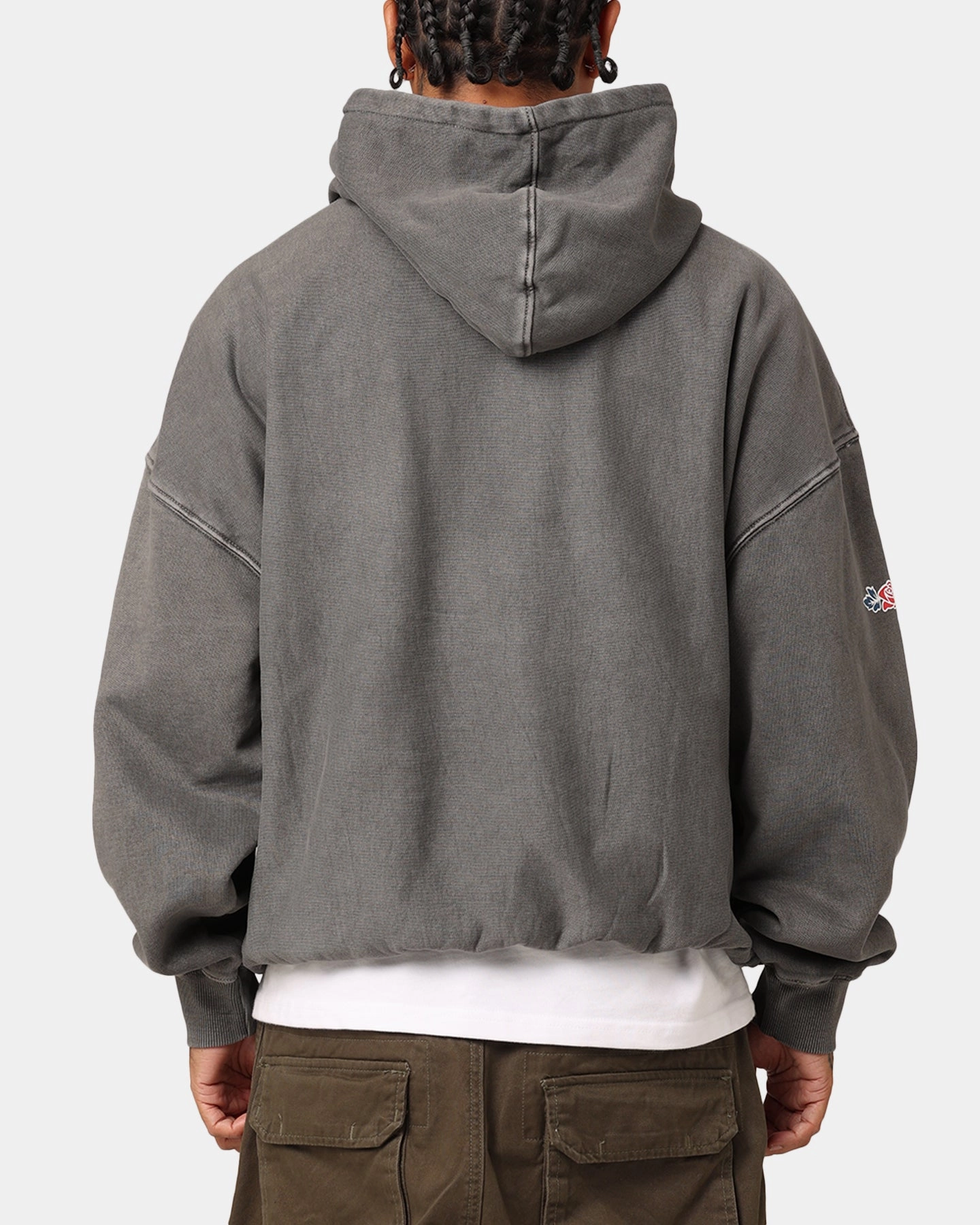 Carr?? Rosebud Oversized Hoodie Washed Charcoal complementary item
